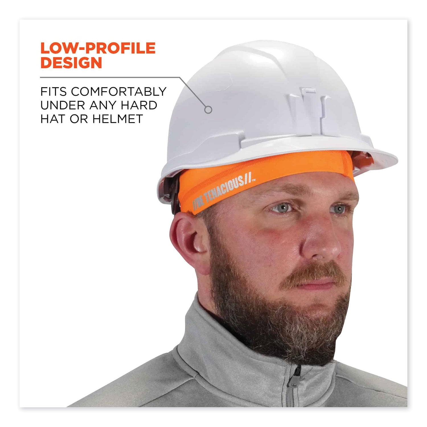 Ergodyne 6632 Cooling Skull Cap - Fabric, Elastic - Orange