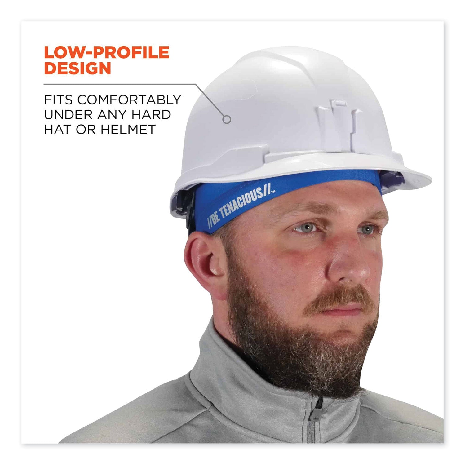 Ergodyne 6632 Cooling Skull Cap - Fabric, Elastic - Blue