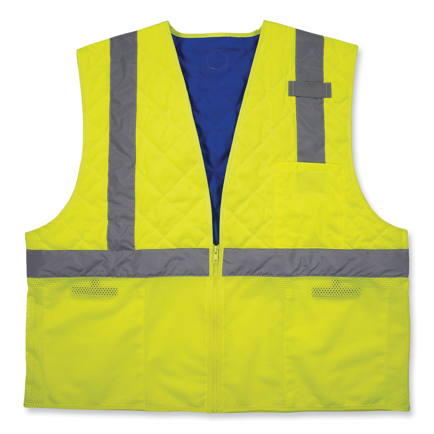 Ergodyne Chill-Its 6668 Hi-Vis Safety Cooling Vest, Small, Lime, Zipper Closure, 2 Pockets, Lightweight, Breathable, Reflective Strap, Water Repellent, 1 Each