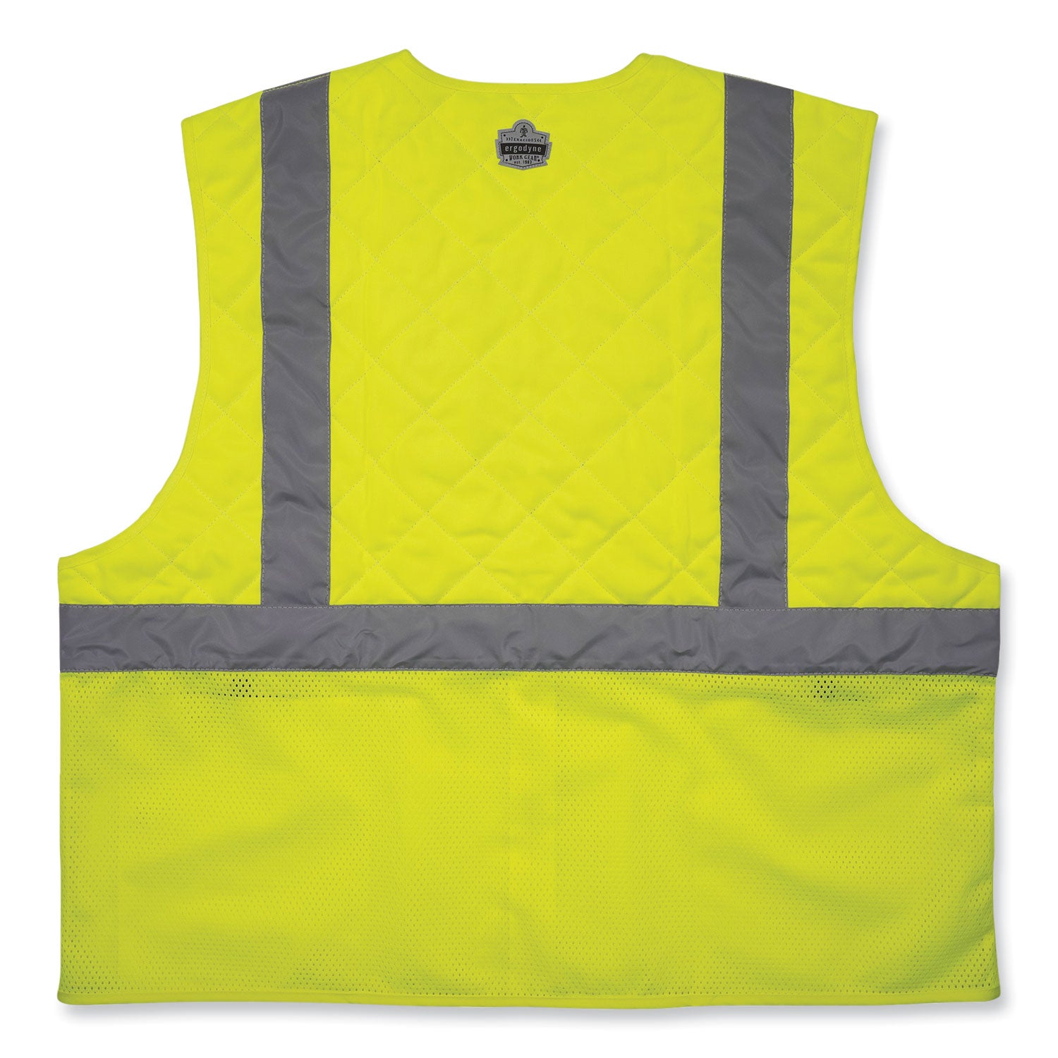Ergodyne Chill-Its 6668 Hi-Vis Safety Cooling Vest, Small, Lime, Zipper Closure, 2 Pockets, Lightweight, Breathable, Reflective Strap, Water Repellent, 1 Each