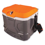 4.25 gal - 18 Can Support - Orange, Gray - Fabric