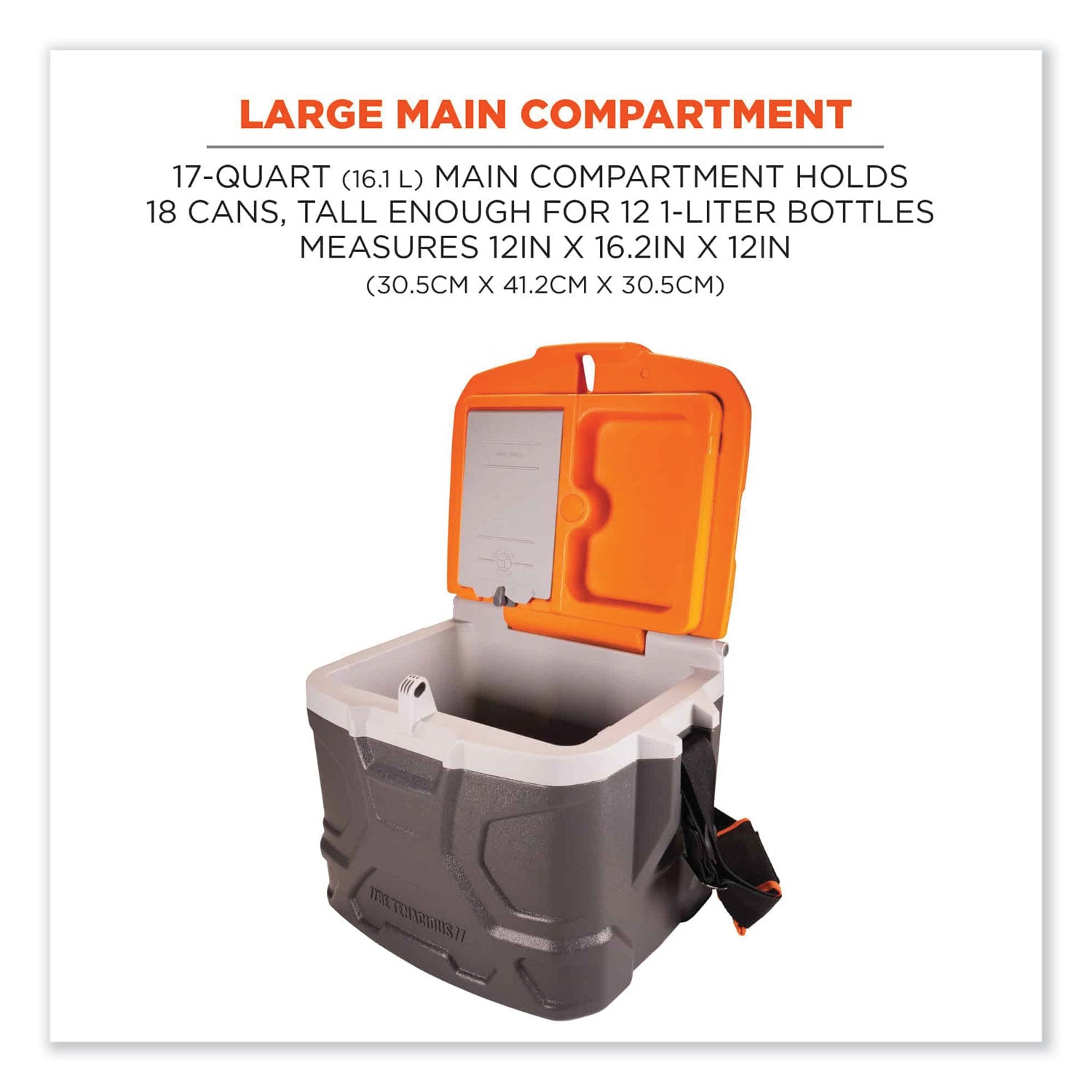 4.25 gal - 18 Can Support - Orange, Gray - Fabric