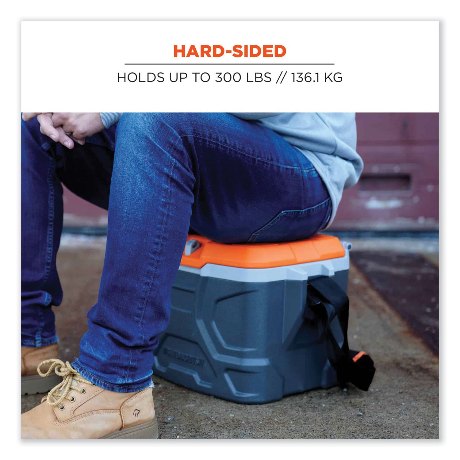 4.25 gal - 18 Can Support - Orange, Gray - Fabric