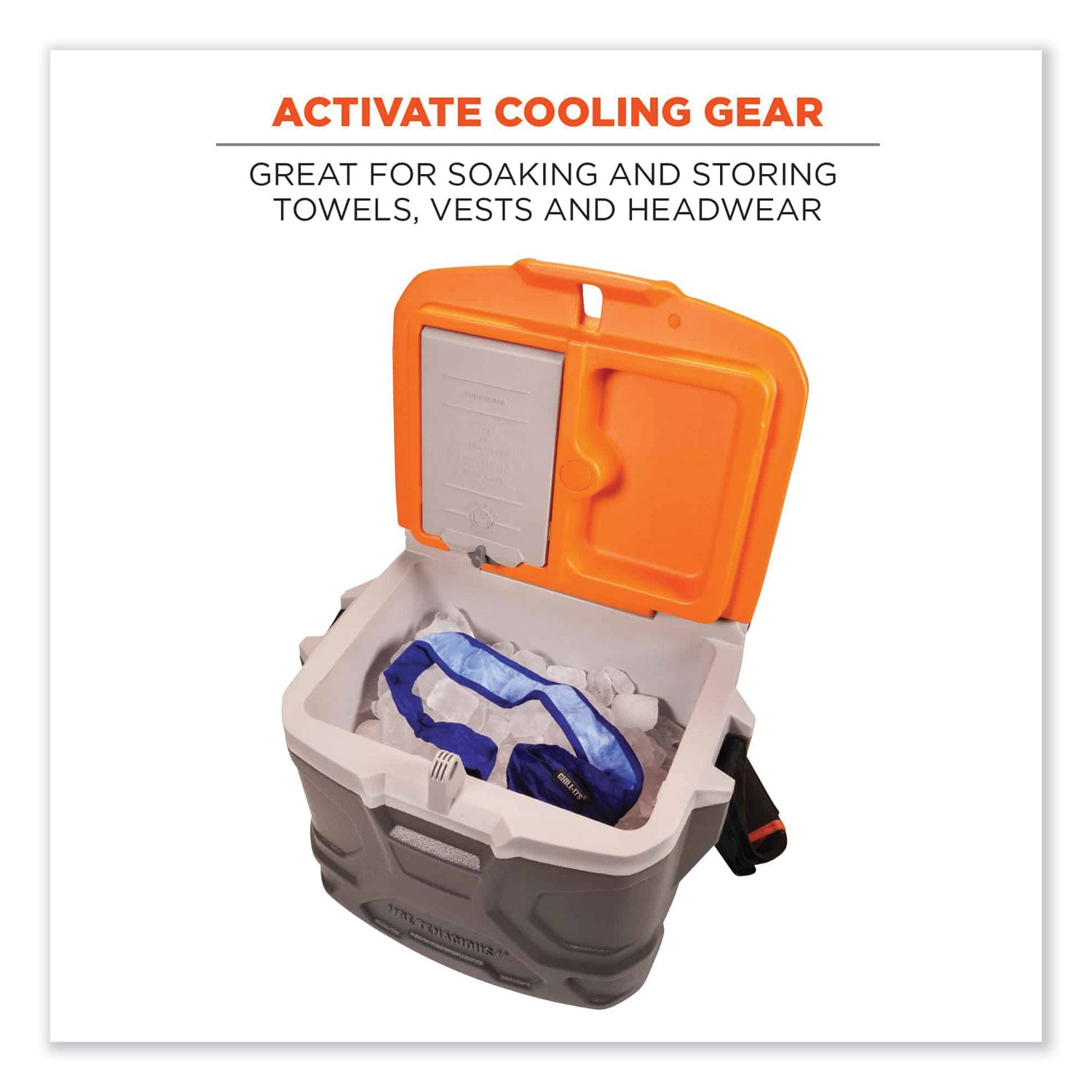 4.25 gal - 18 Can Support - Orange, Gray - Fabric
