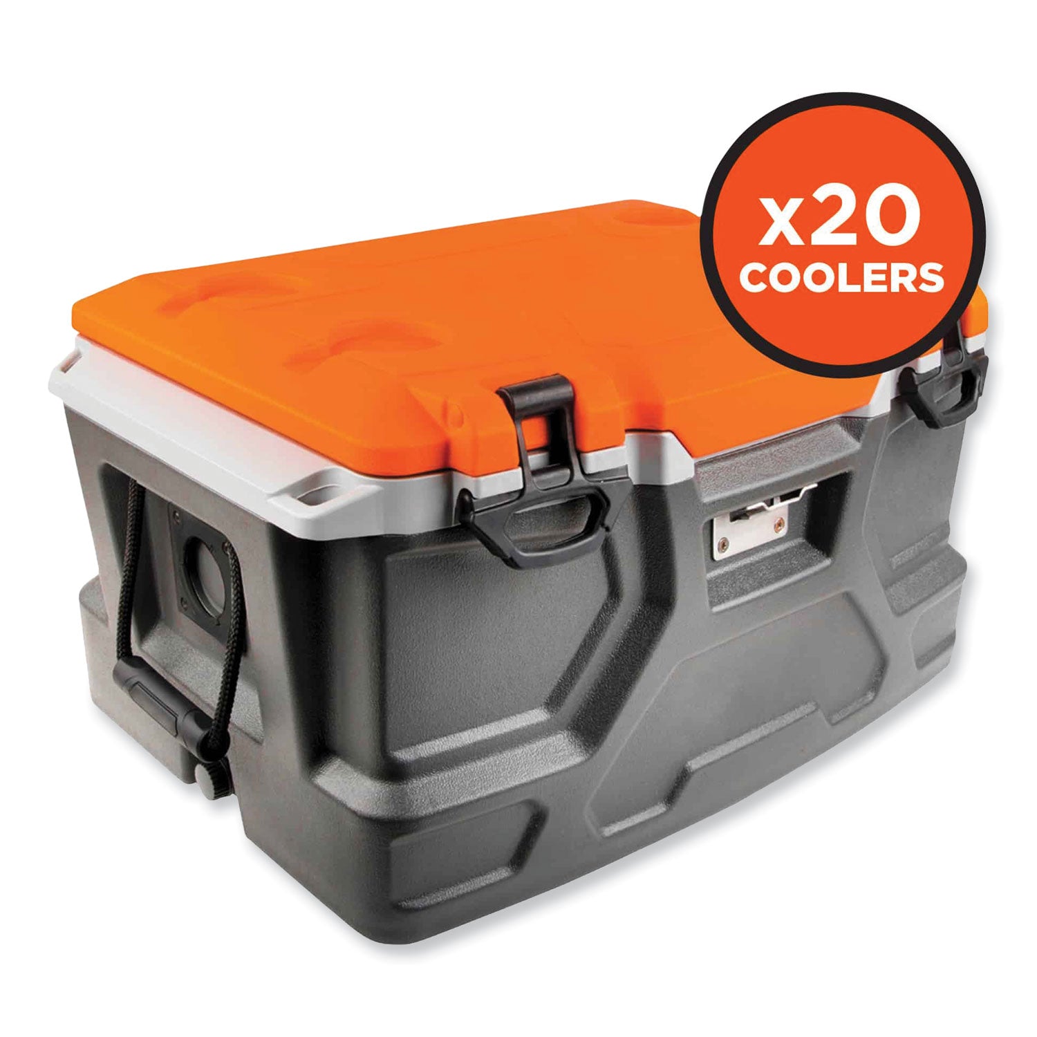 12 gal - 72 Can Support - 40 Bottle Support - Orange, Gray - Stainless Steel, Plastic, Rubber, Nylon