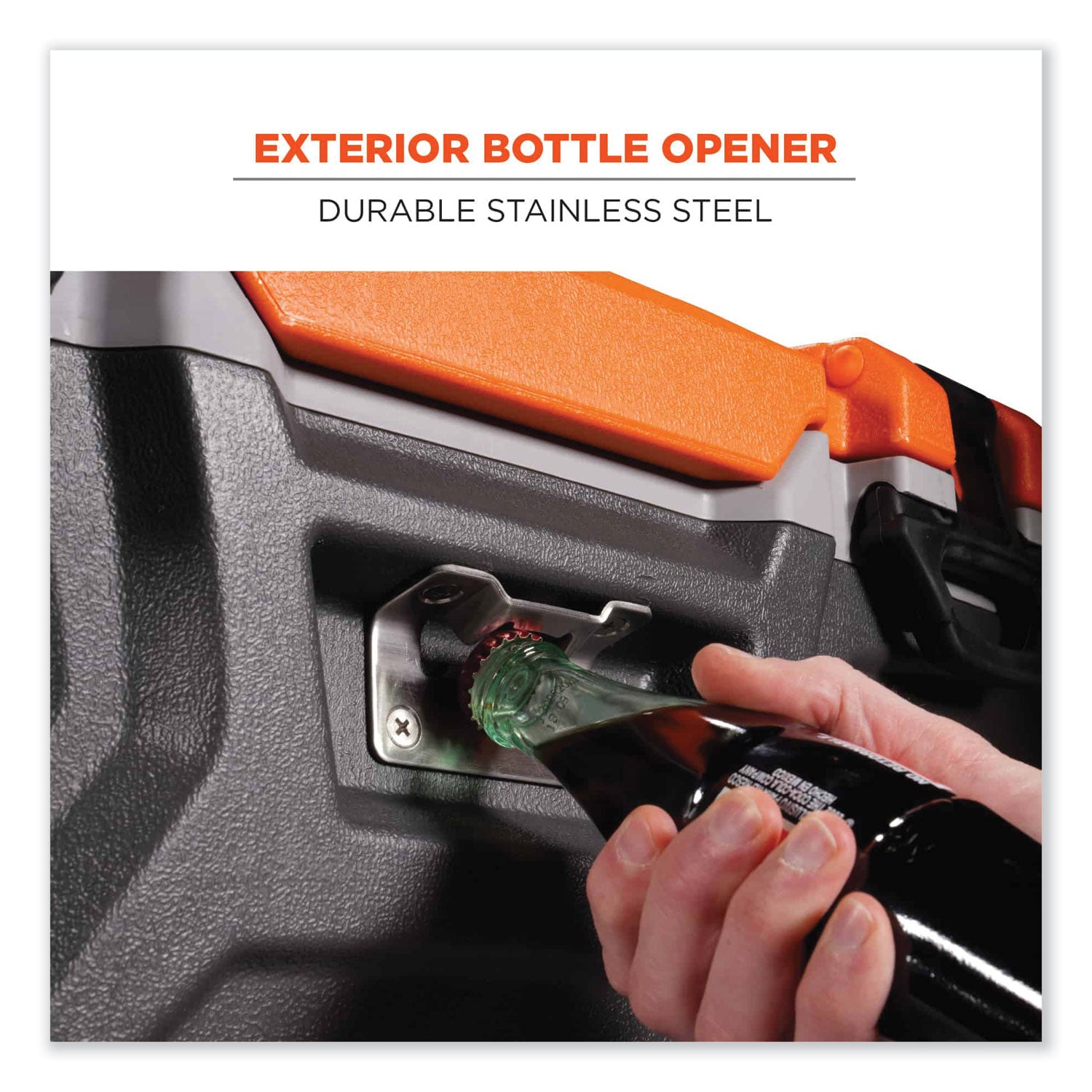 12 gal - 72 Can Support - 40 Bottle Support - Orange, Gray - Stainless Steel, Plastic, Rubber, Nylon
