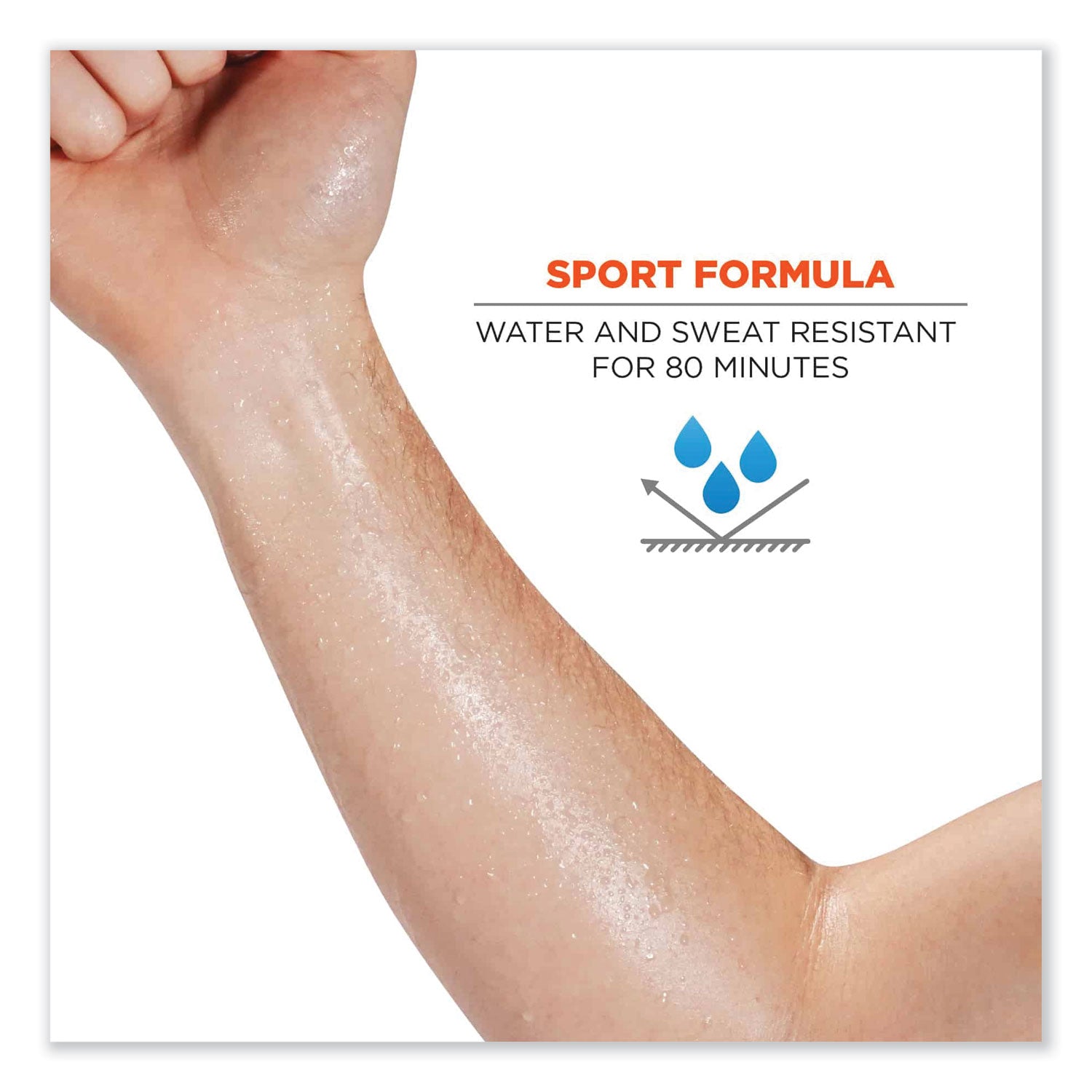 Ergodyne 6351 SPF 50 Sunscreen Lotion, 8 fl oz, Non-fragrance, Water & Sweat Resistant, Lightweight, Non-greasy, Absorbs Quickly, Paraben-free, Phthalates-free, Hypoallergenic, Fragrance-free, 1 Each