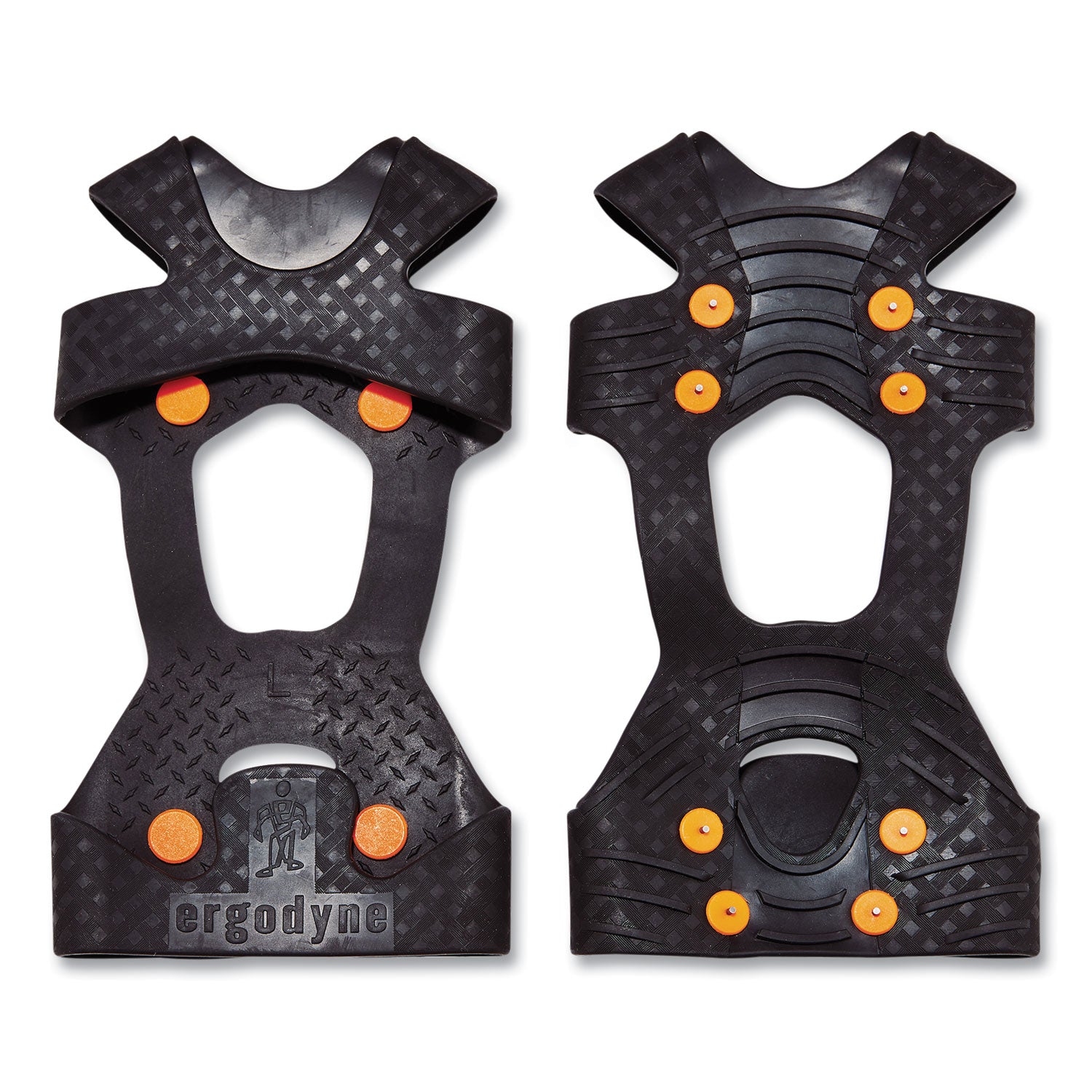 Ergodyne Trex 6300TC Slip-On Ice Cleats, 2 Pairs, 2XL, Black, Tungsten Carbide & Rubber