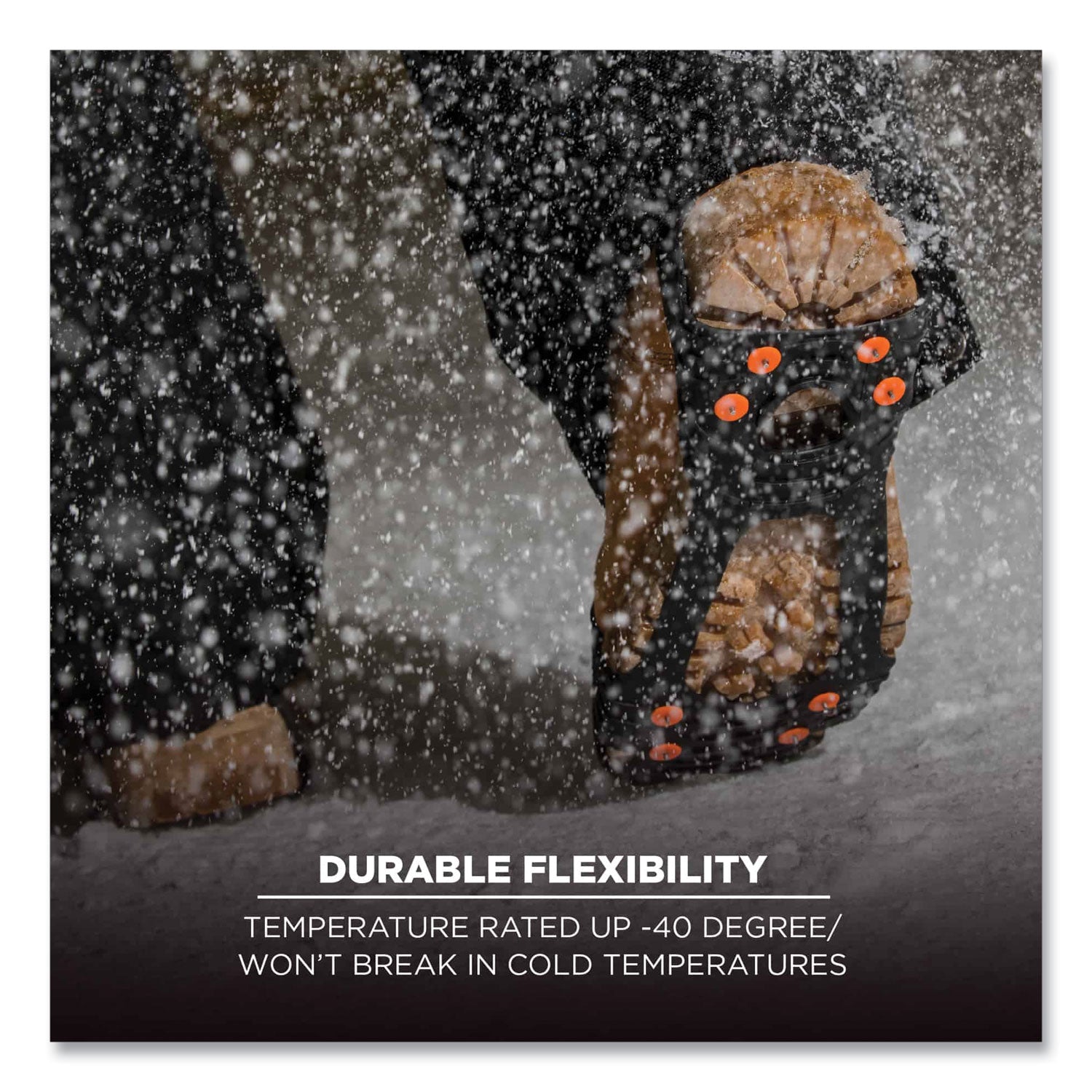 Ergodyne Trex 6300TC Slip-On Ice Cleats, 2 Pairs, 2XL, Black, Tungsten Carbide & Rubber