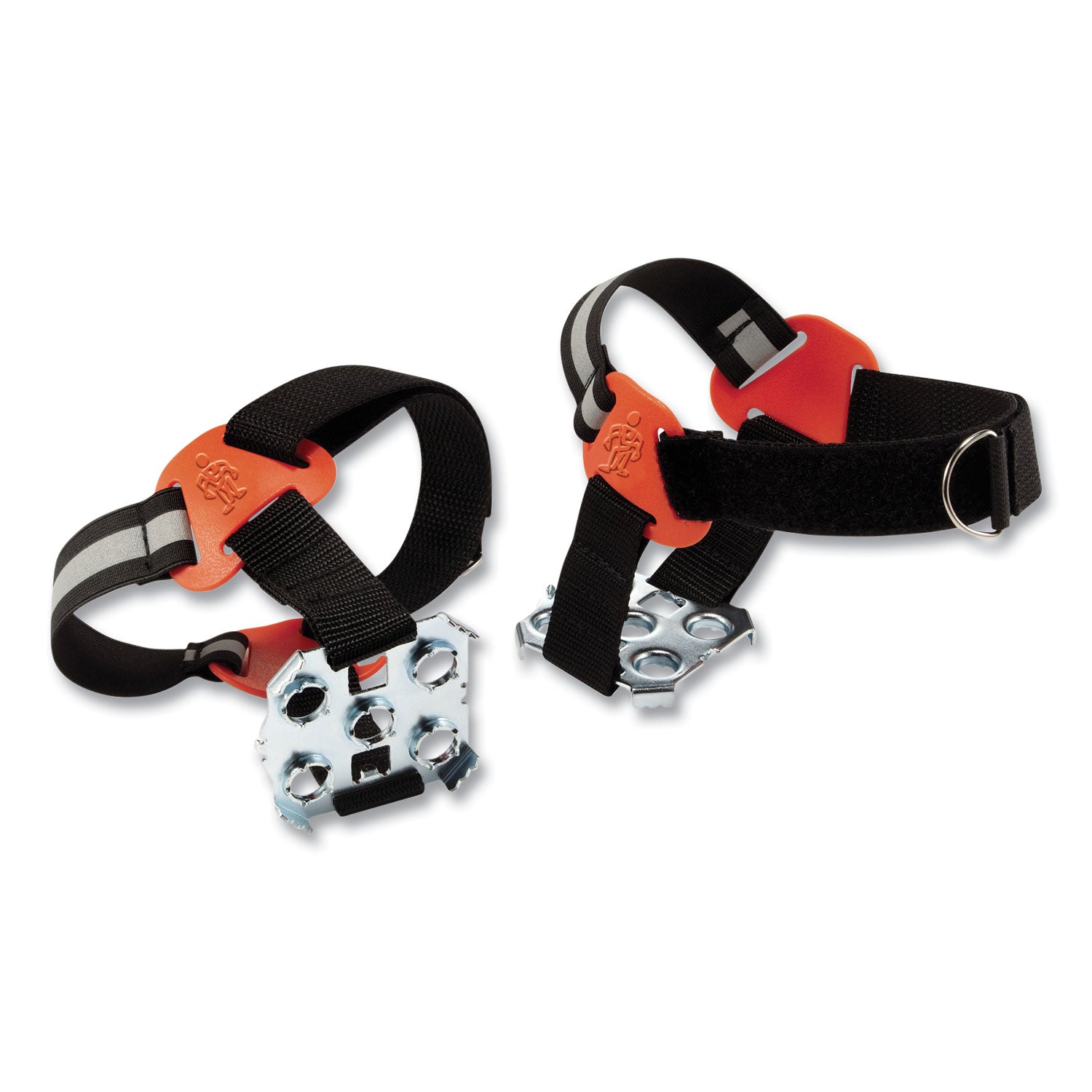 Ergodyne Trex 6315 Strap-On Heel Ice Cleats, Black, Rubber and Steel, Medium/Large, 2 per Pair