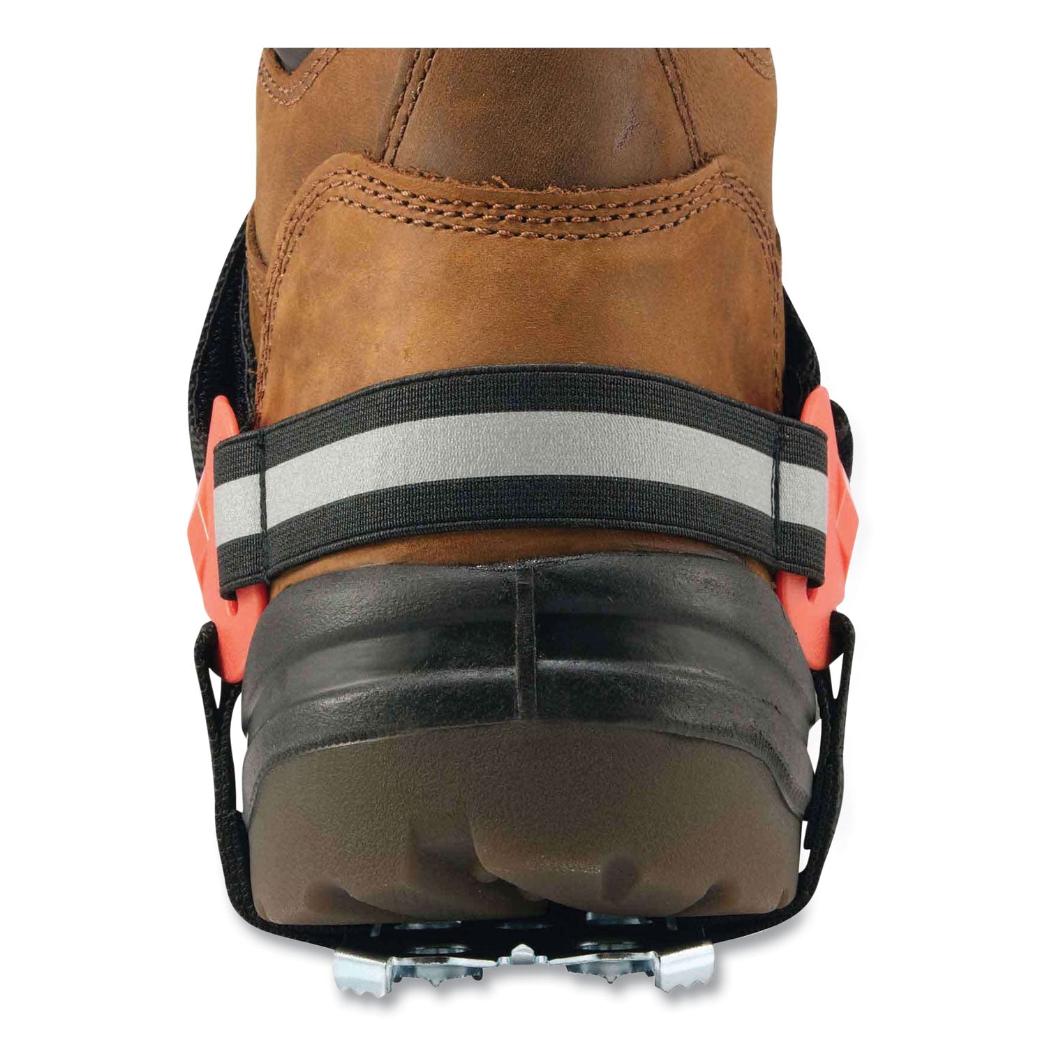 Ergodyne 6315 Strap-On Heel Ice Cleats, Black, Rubber/Steel, Large/X-Large, 2 per Pair