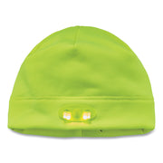Ergodyne 6804 Skull Cap Beanie Hat with LED Lights, Fleece, Lime, 1 Each