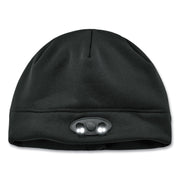 Ergodyne N-Ferno 6804 Skull Cap Beanie Hat with LED Lights, Fleece, Black, 1 Each