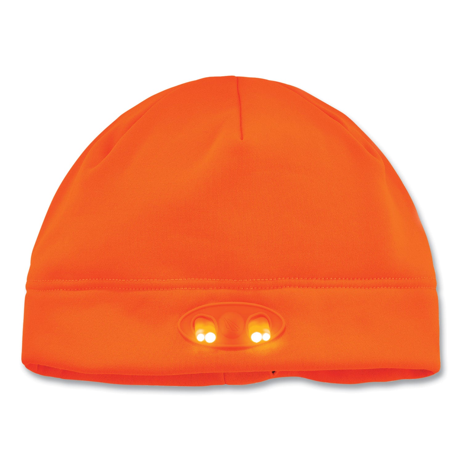 Ergodyne N-Ferno 6804 Skull Cap Beanie Hat with LED Lights, Fleece, Orange, 1 Each
