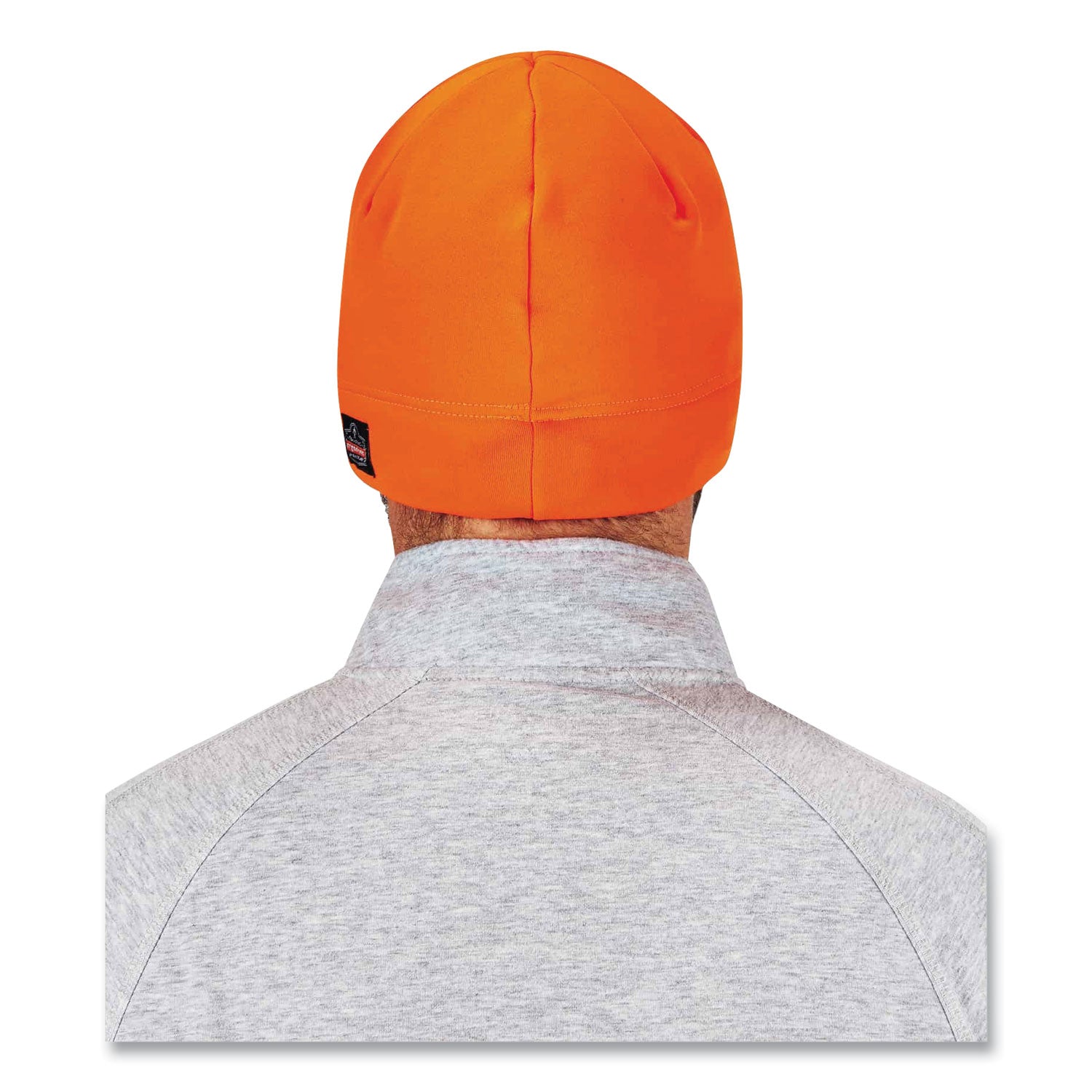 Ergodyne N-Ferno 6804 Skull Cap Beanie Hat with LED Lights, Fleece, Orange, 1 Each