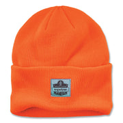 Ergodyne N-Ferno 6806 Cuffed Rib Knit Beanie Hat, Acrylic, Orange, 6 per Carton