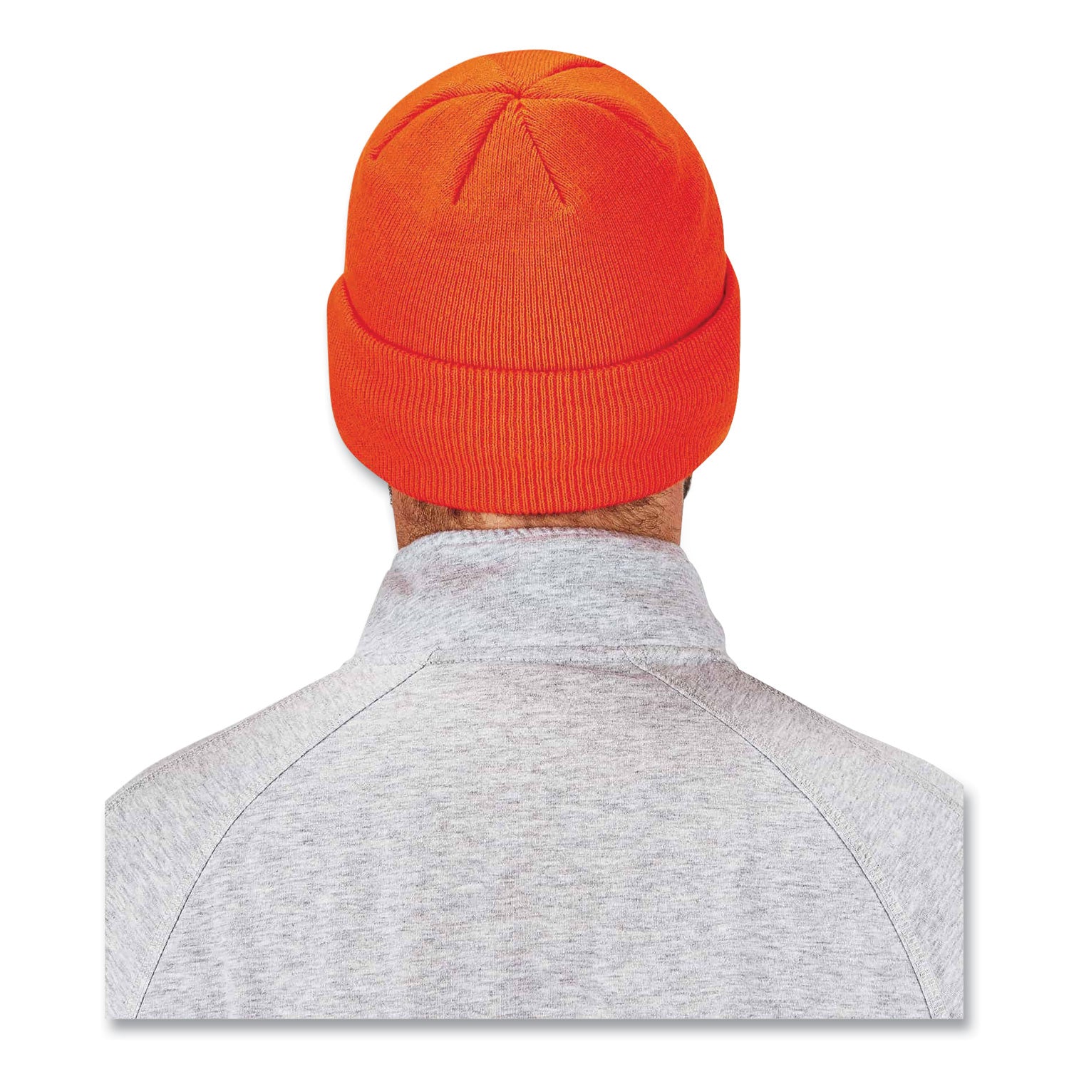 Ergodyne N-Ferno 6806 Cuffed Rib Knit Beanie Hat, Acrylic, Orange, 6 per Carton