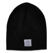 Ergodyne 6812 Ribbed Knit Beanie, Acrylic, Black, Pack of 6