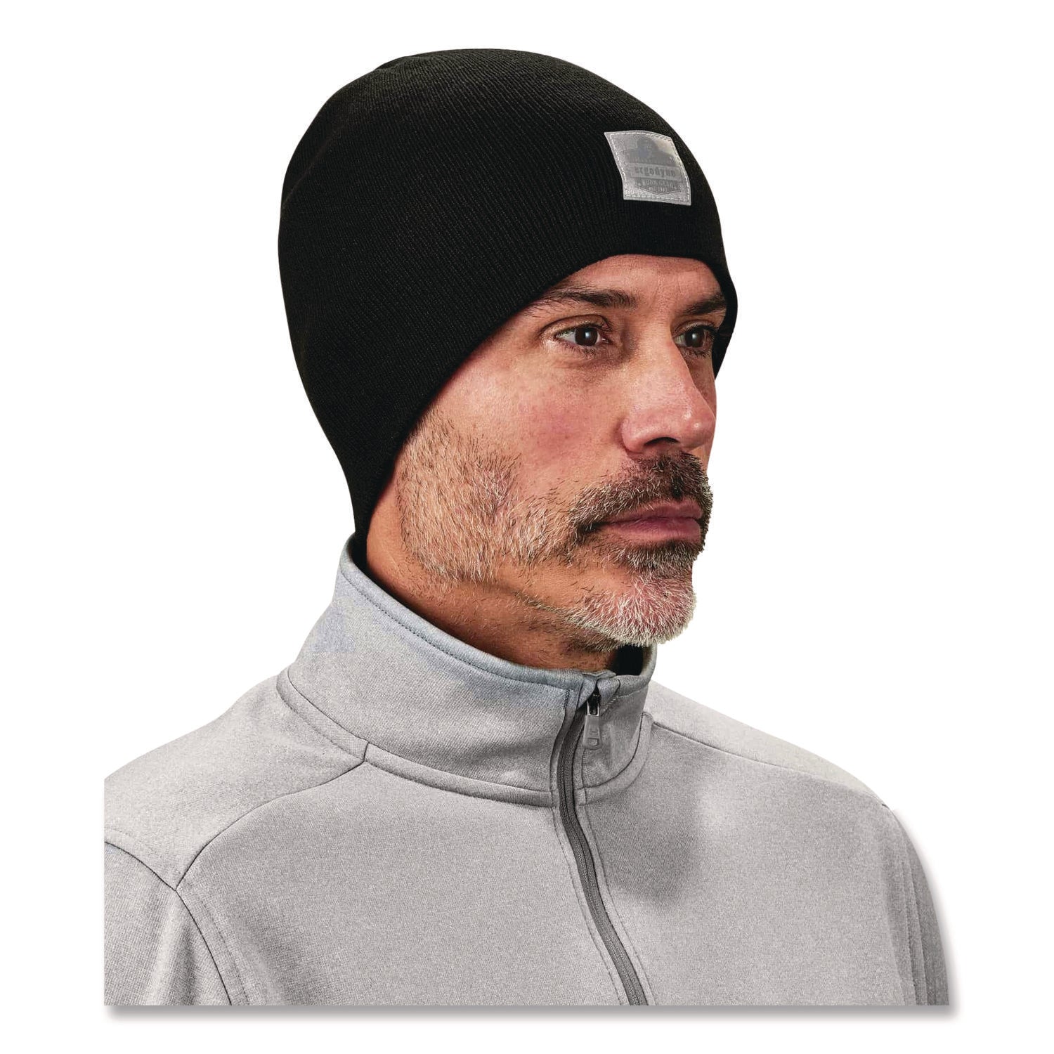 Ergodyne 6812 Ribbed Knit Beanie, Acrylic, Black, Pack of 6
