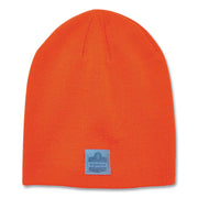 Ergodyne 6812 Ribbed Knit Beanie, Acrylic, Orange, Pack of 6