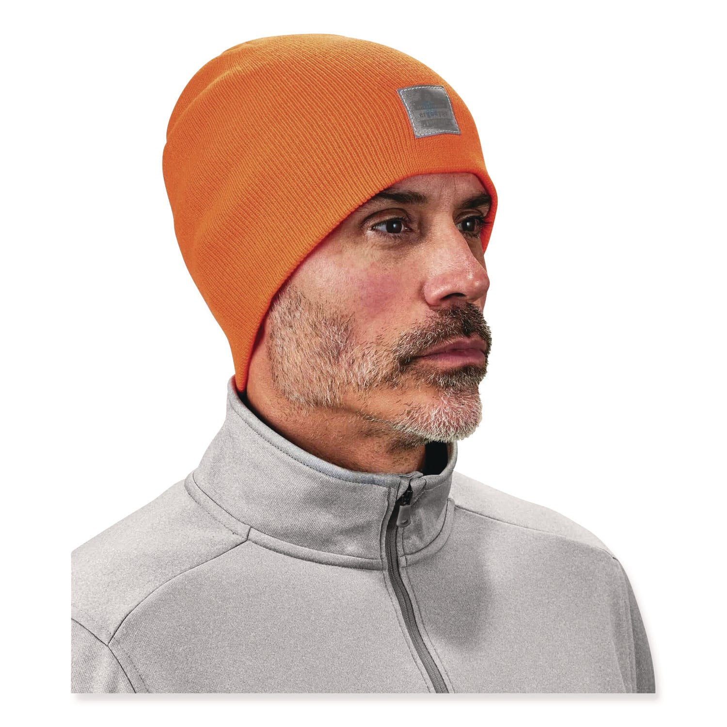 Ergodyne 6812 Ribbed Knit Beanie, Acrylic, Orange, Pack of 6
