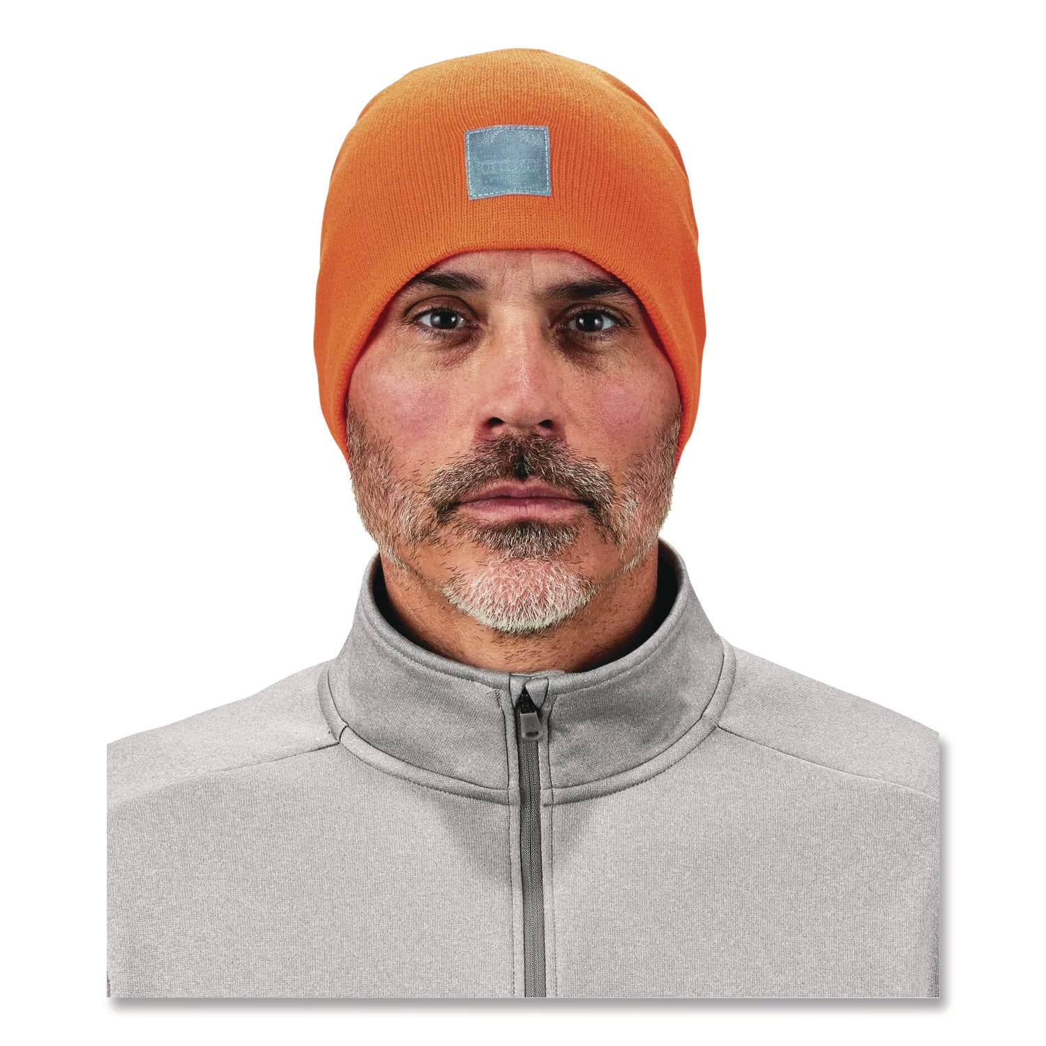 Ergodyne 6812 Ribbed Knit Beanie, Acrylic, Orange, Pack of 6