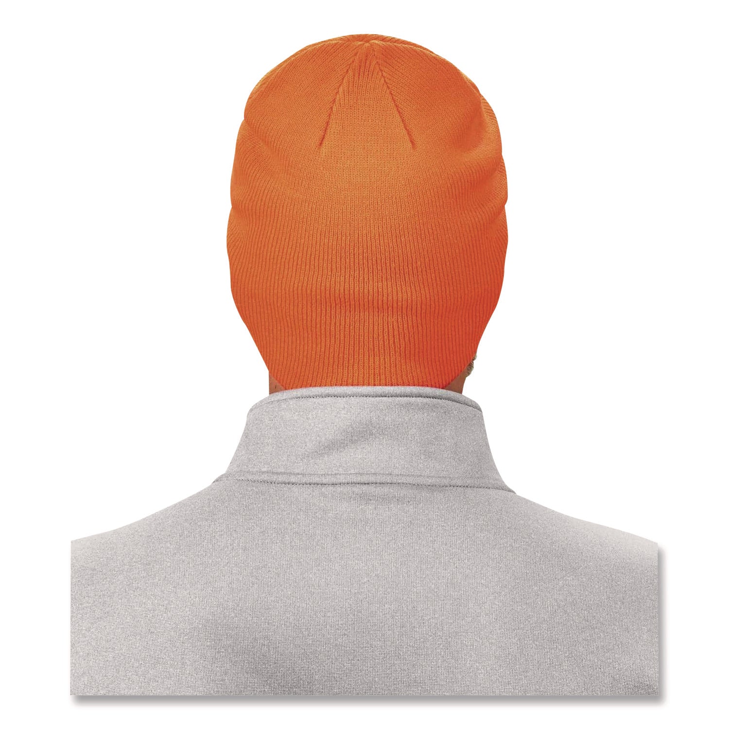 Ergodyne 6812 Ribbed Knit Beanie, Acrylic, Orange, Pack of 6