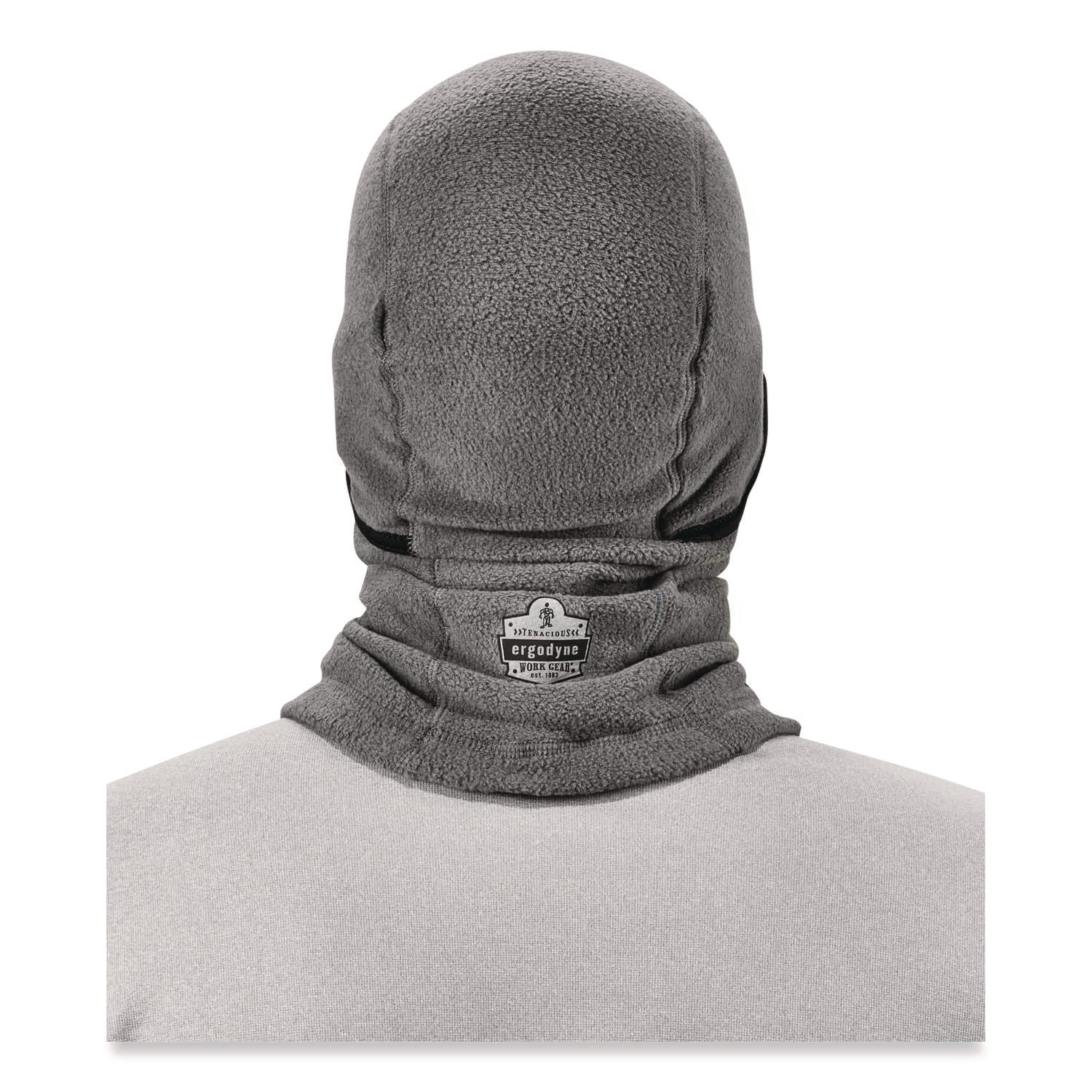 Ergodyne N-Ferno 6823 Balaclava Face Mask - Wind-Proof, Hinged Design - Fabric, Fleece - Gray