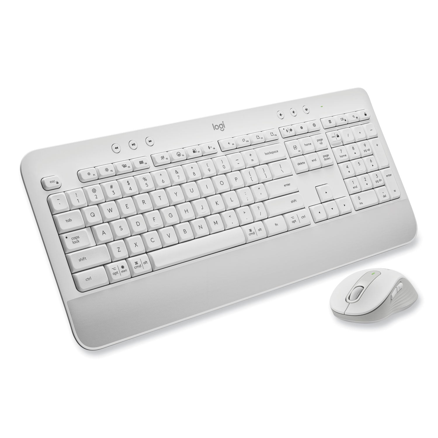 USB Plunger Wireless Bluetooth/RF Keyboard - 118 Key - English (US) - Off White - USB Wireless Bluetooth/RF Mouse - 4000 dpi - Scroll Wheel - Off White - Symmetrical - AA - Compatible with PC, Mac