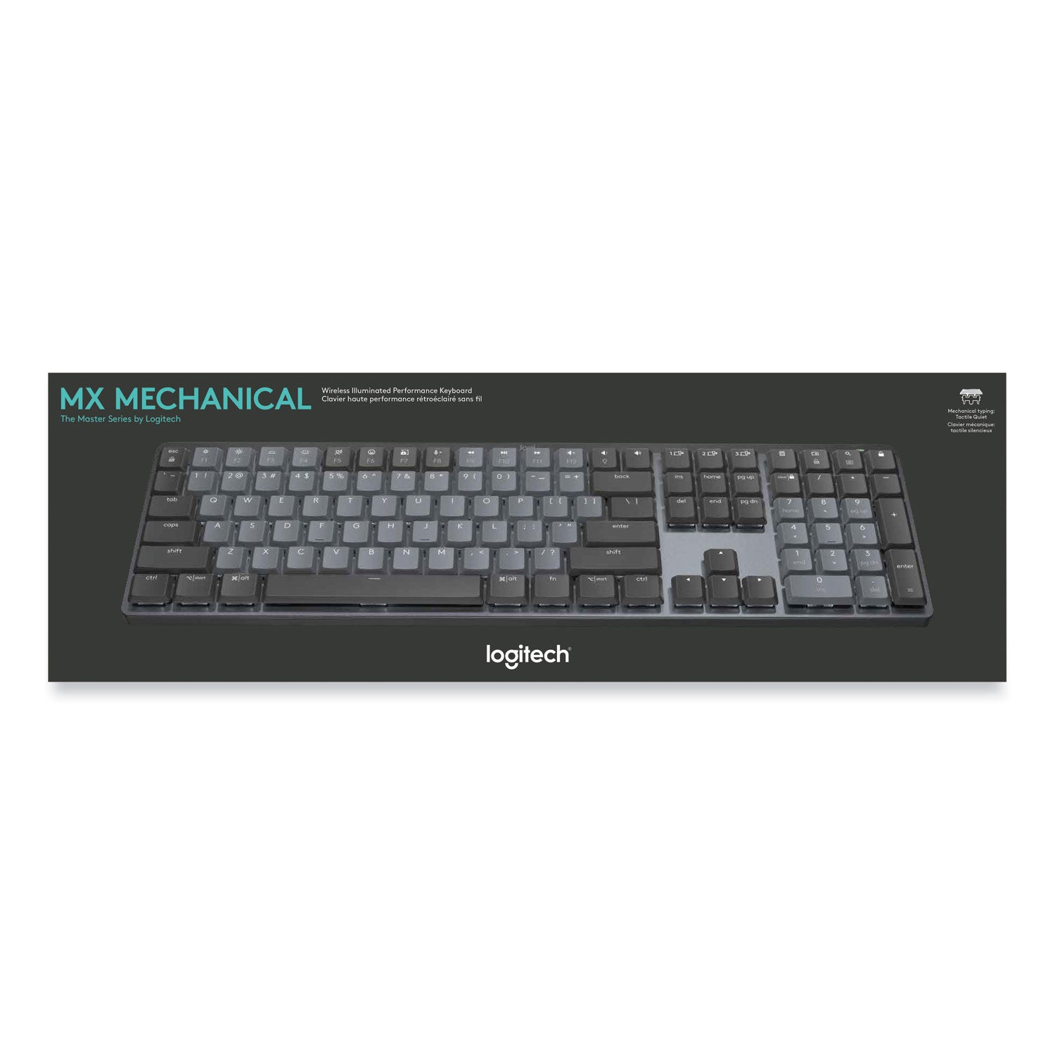 Wireless Connectivity - Bluetooth - 33 ft - USB Interface - Windows 10, Windows 11, macOS 10.15, iOS 14, iPadOS 14, Linux, ChromeOS, Android 8.0 - PC, Mac - Mechanical Keyswitch - Proprietary Battery Size Battery Size Supported - Graphite