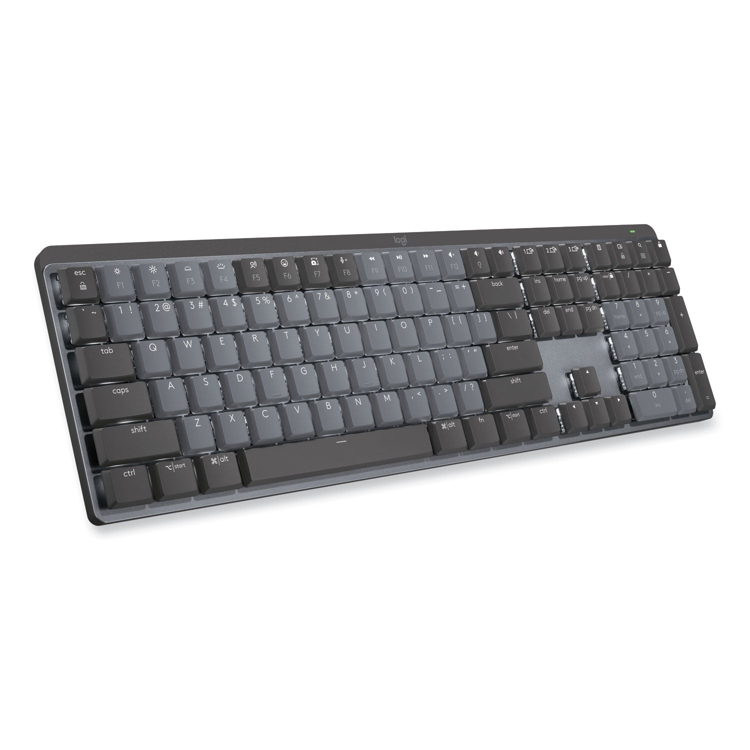 Wireless Connectivity - Bluetooth - 33 ft - USB Interface - Windows 10, Windows 11, macOS 10.15, iOS 14, iPadOS 14, Linux, ChromeOS, Android 8.0 - PC, Mac - Mechanical Keyswitch - Proprietary Battery Size Battery Size Supported - Graphite