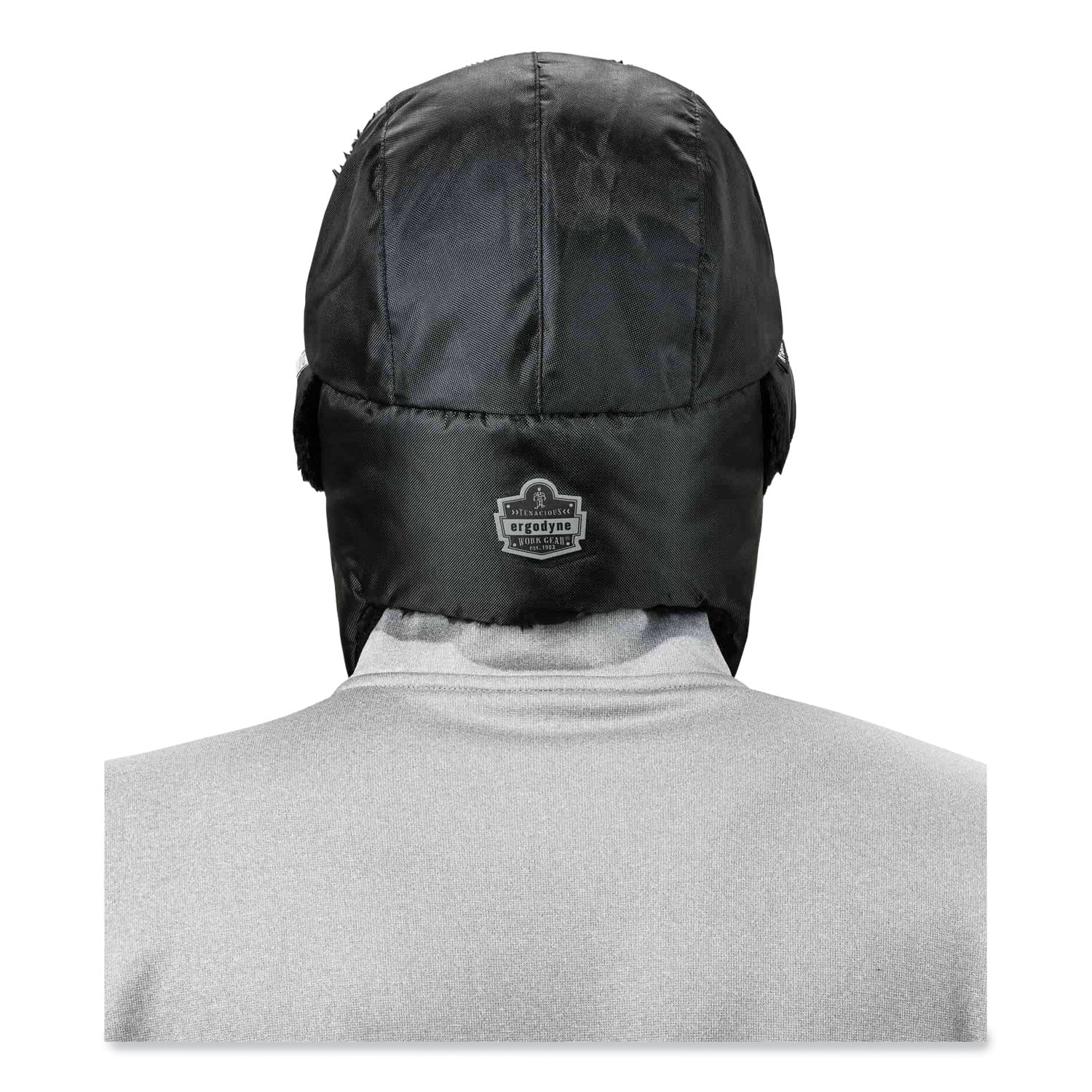 Ergodyne 6802 Classic Trapper Hat, Small/Medium, Black, 1 Each