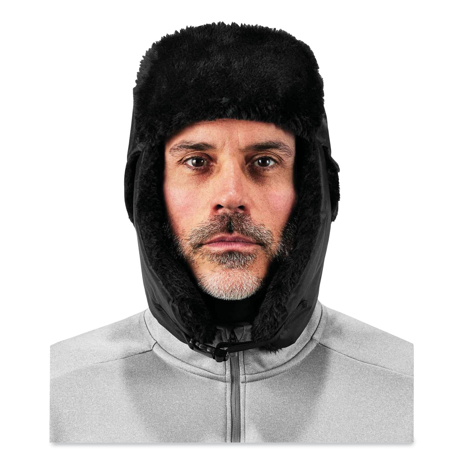 Ergodyne 6802 Classic Trapper Hat, Small/Medium, Black, 1 Each