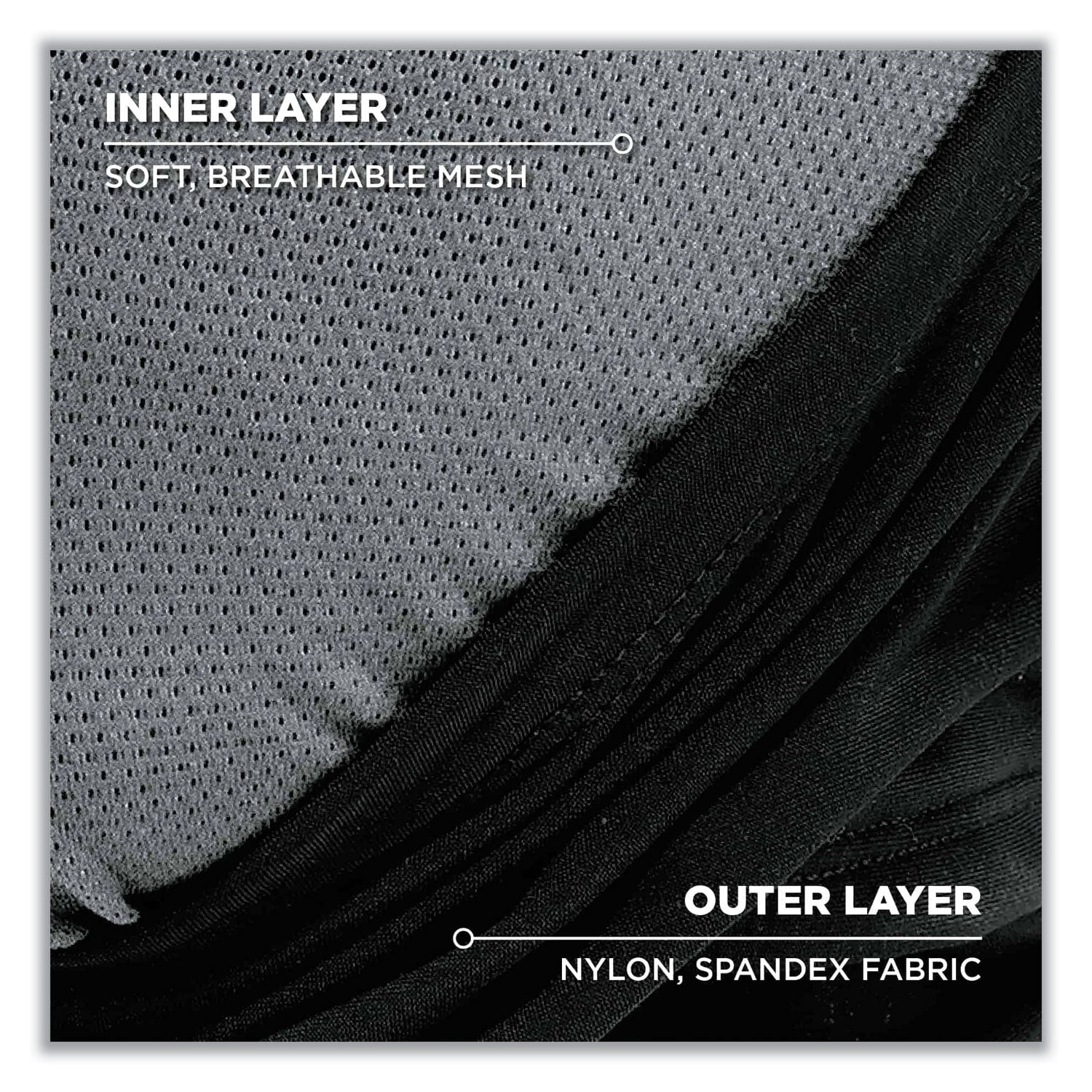 Nylon, Spandex - Black