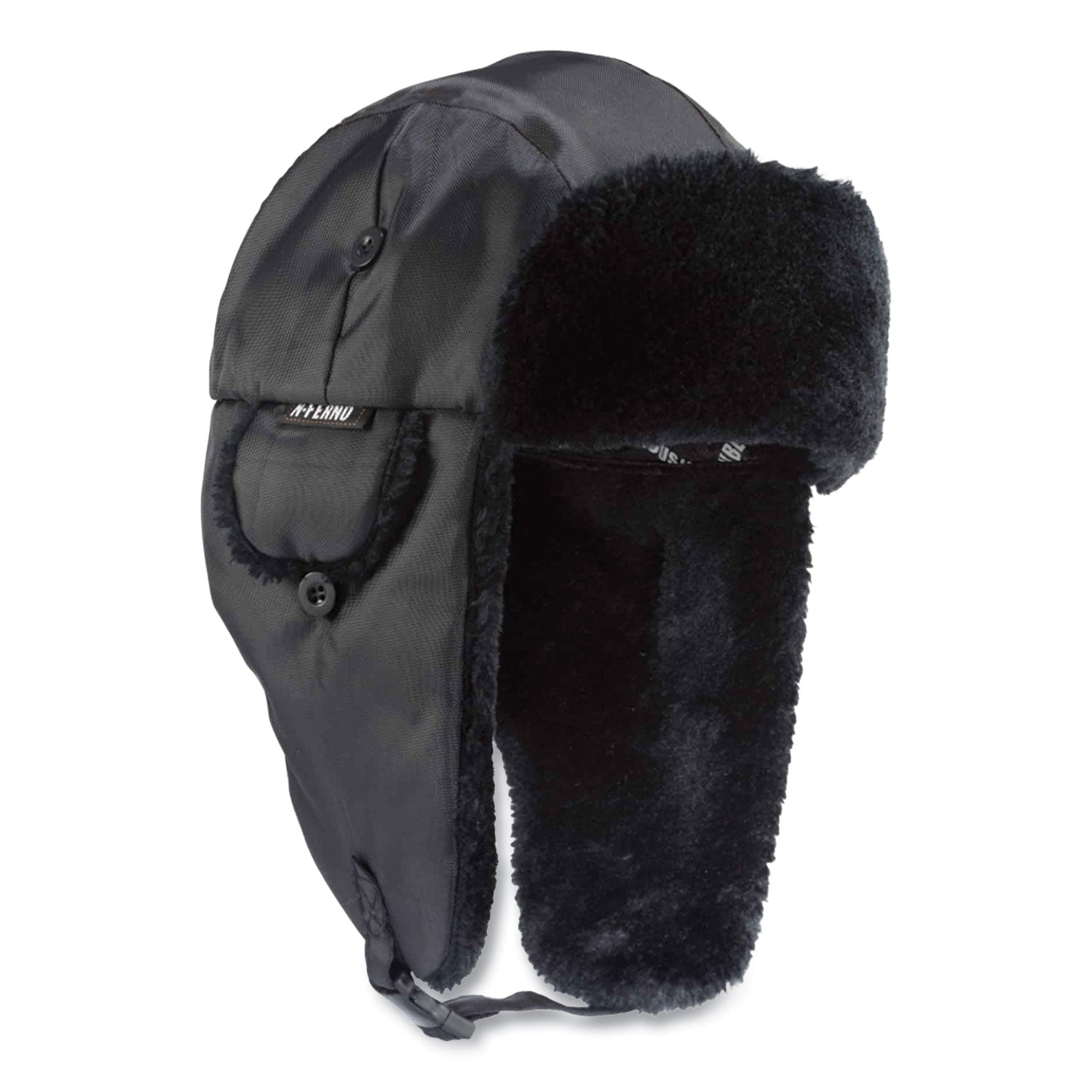 Ergodyne 6802 Classic Trapper Hat, Large/Extra Large, Black, 1 Each