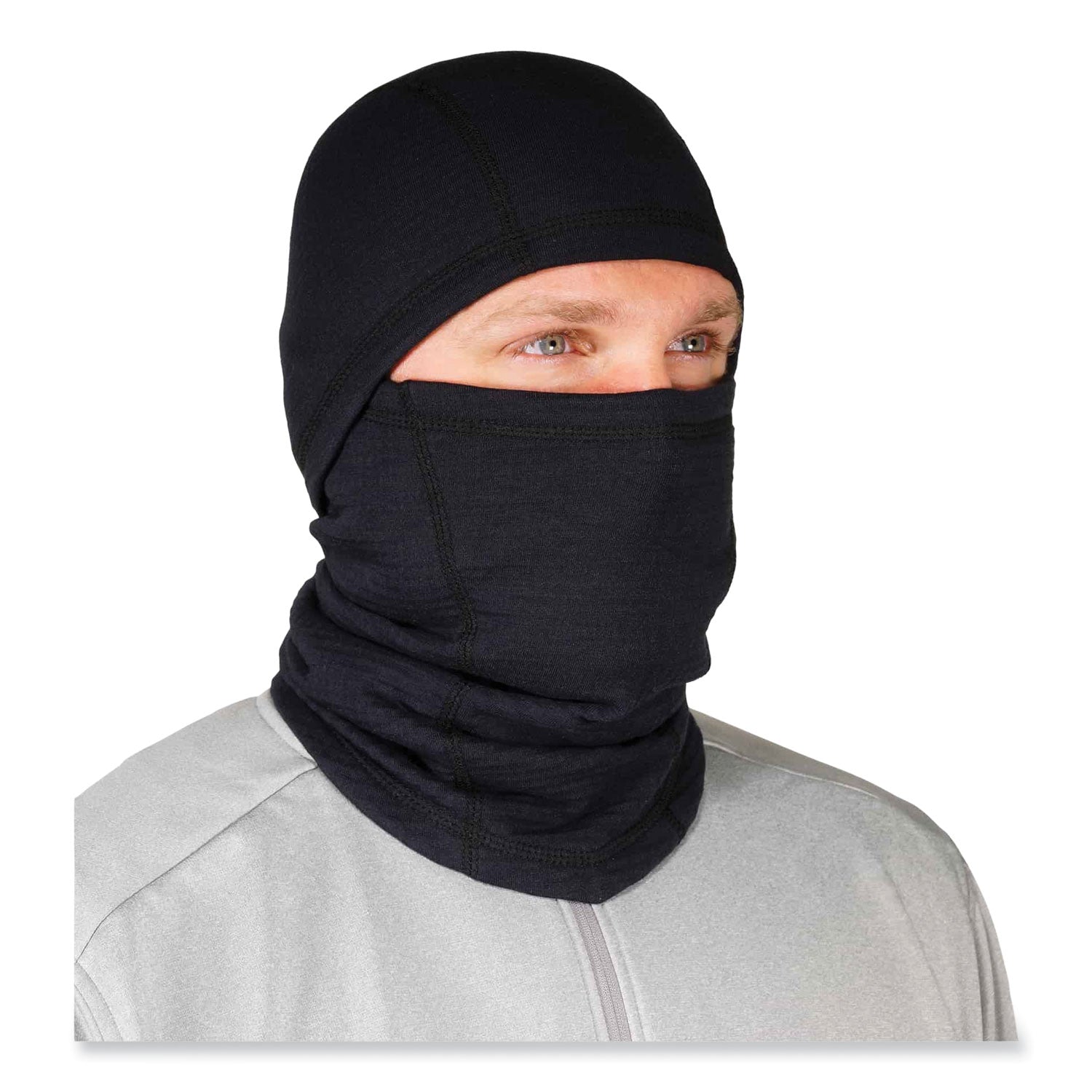 Ergodyne 6847 Flame-resistant Balaclava Face Mask, NFPA 70E / NFPA 2112, Black, 1 Each