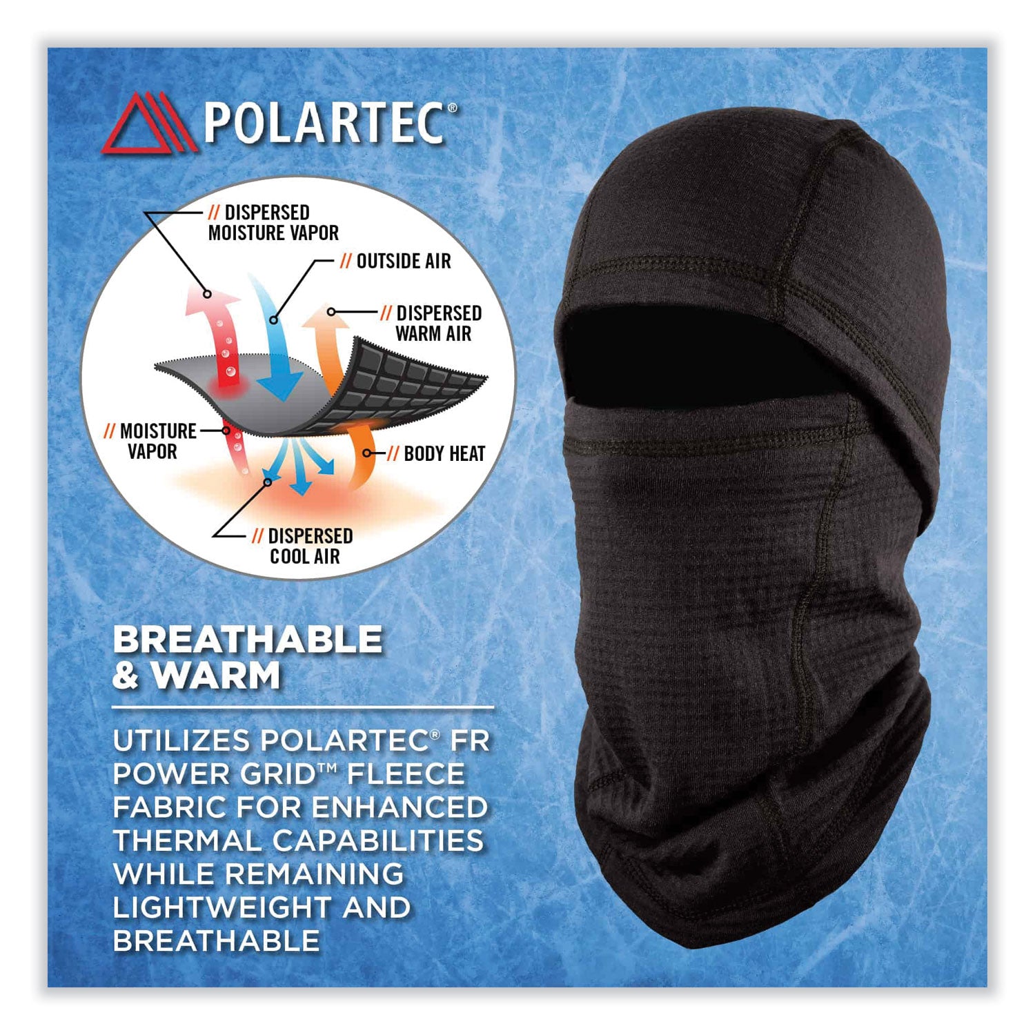 Ergodyne 6847 Flame-resistant Balaclava Face Mask, NFPA 70E / NFPA 2112, Black, 1 Each