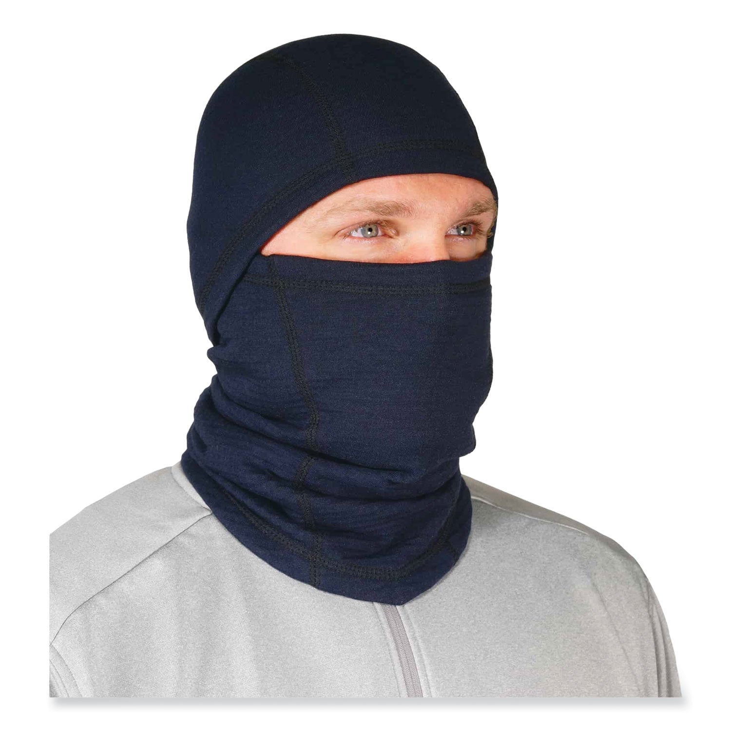 Ergodyne 6847 Flame-resistant Balaclava Face Mask, NFPA 70E / NFPA 2112 Certified, Navy, 1 Each