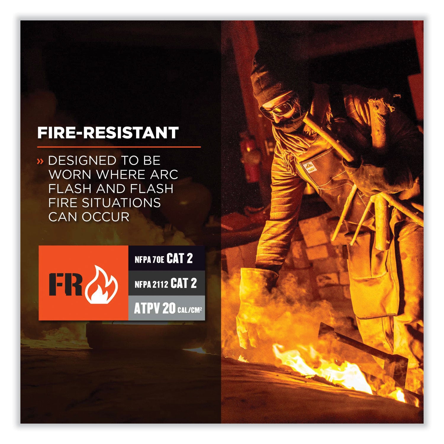 Ergodyne 6847 Flame-resistant Balaclava Face Mask, NFPA 70E / NFPA 2112 Certified, Navy, 1 Each