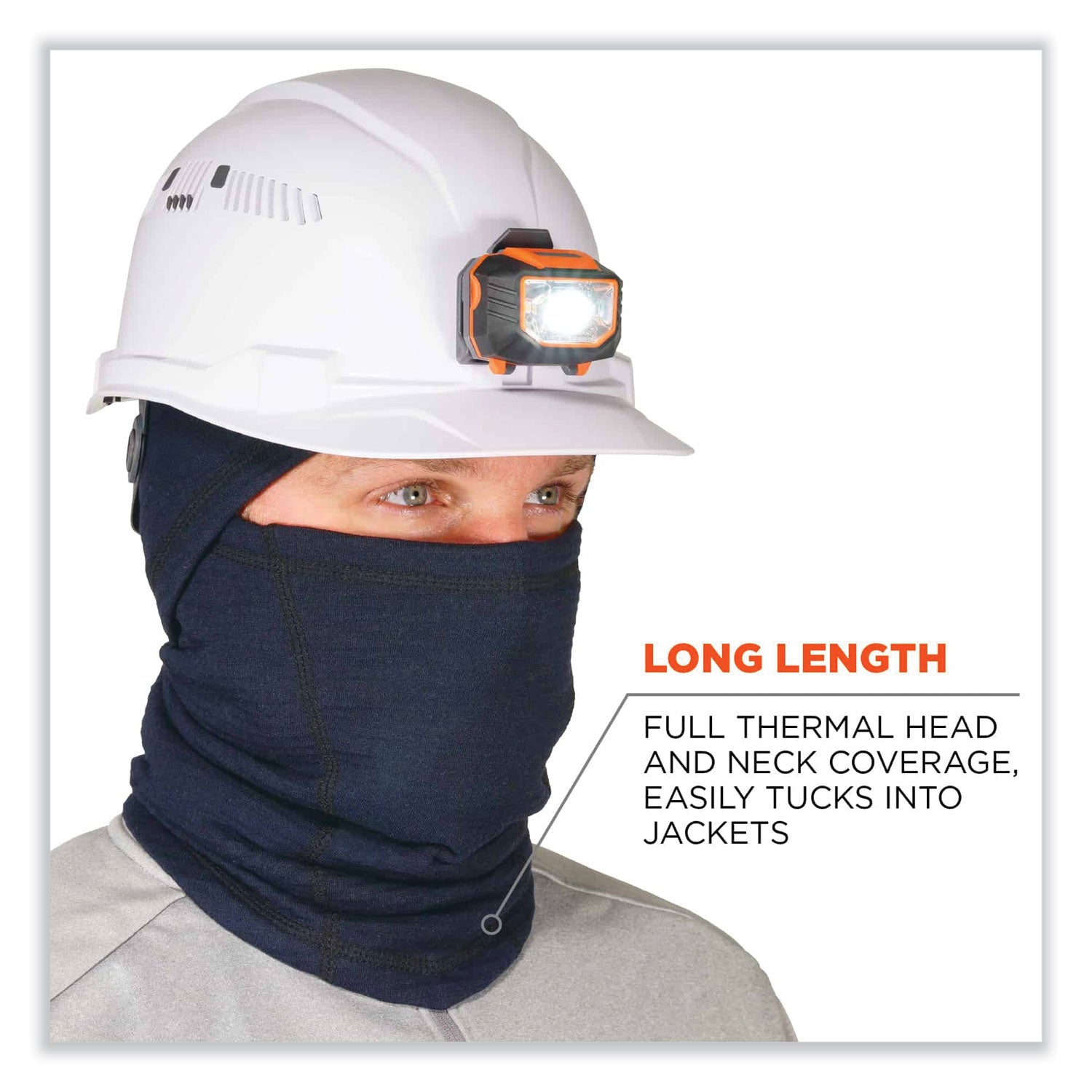 Ergodyne 6847 Flame-resistant Balaclava Face Mask, NFPA 70E / NFPA 2112 Certified, Navy, 1 Each
