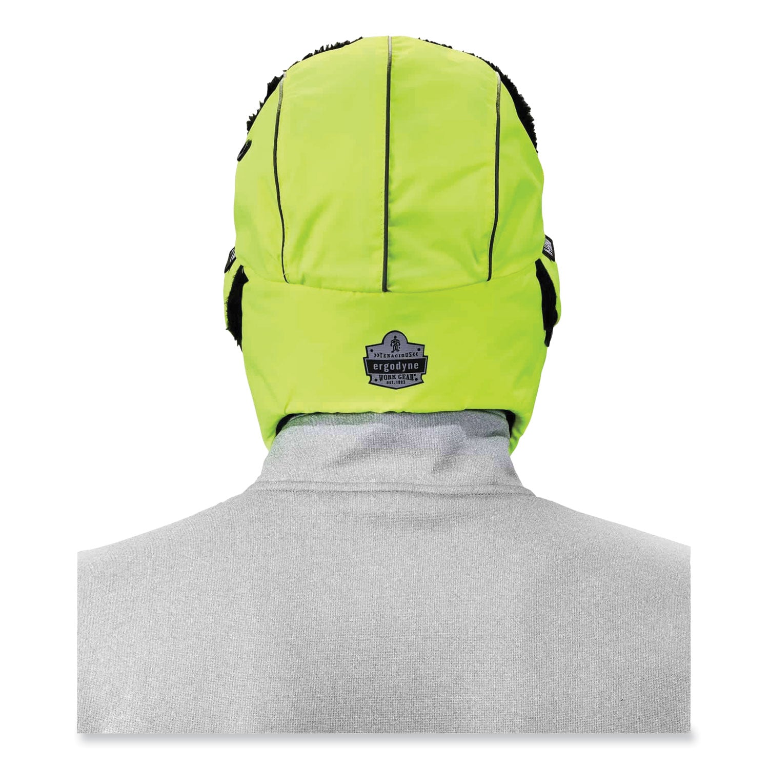 Ergodyne 6802 Classic Trapper Hat, Small/Medium, Lime, 1 Each