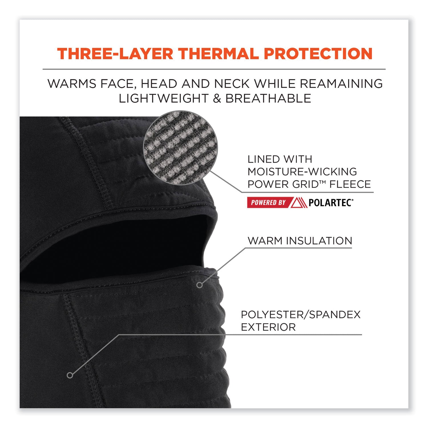 Polyester, Spandex, Fleece, Fabric - Black