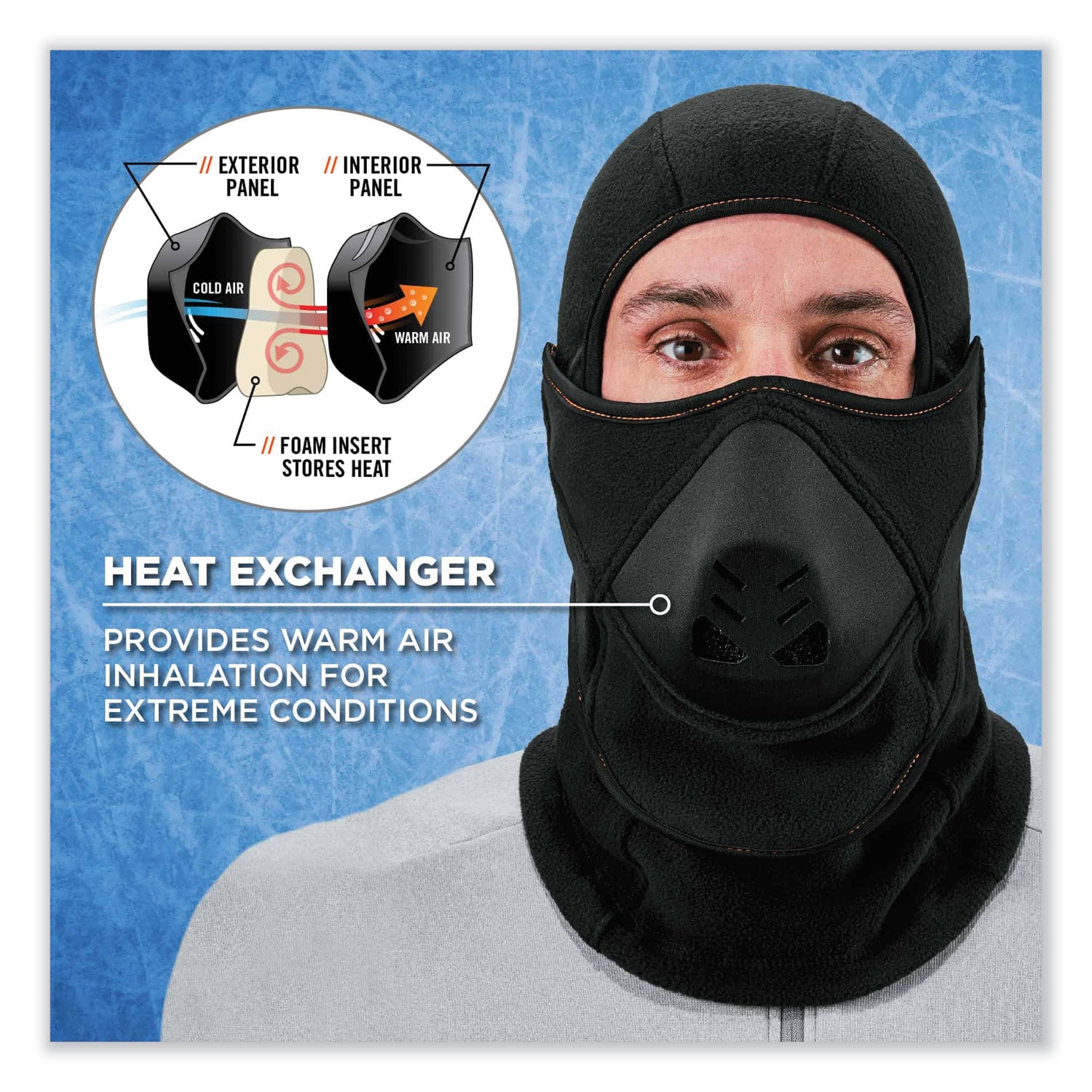 Ergodyne 6970 Extreme Balaclava Face Mask w/ Hot Rox