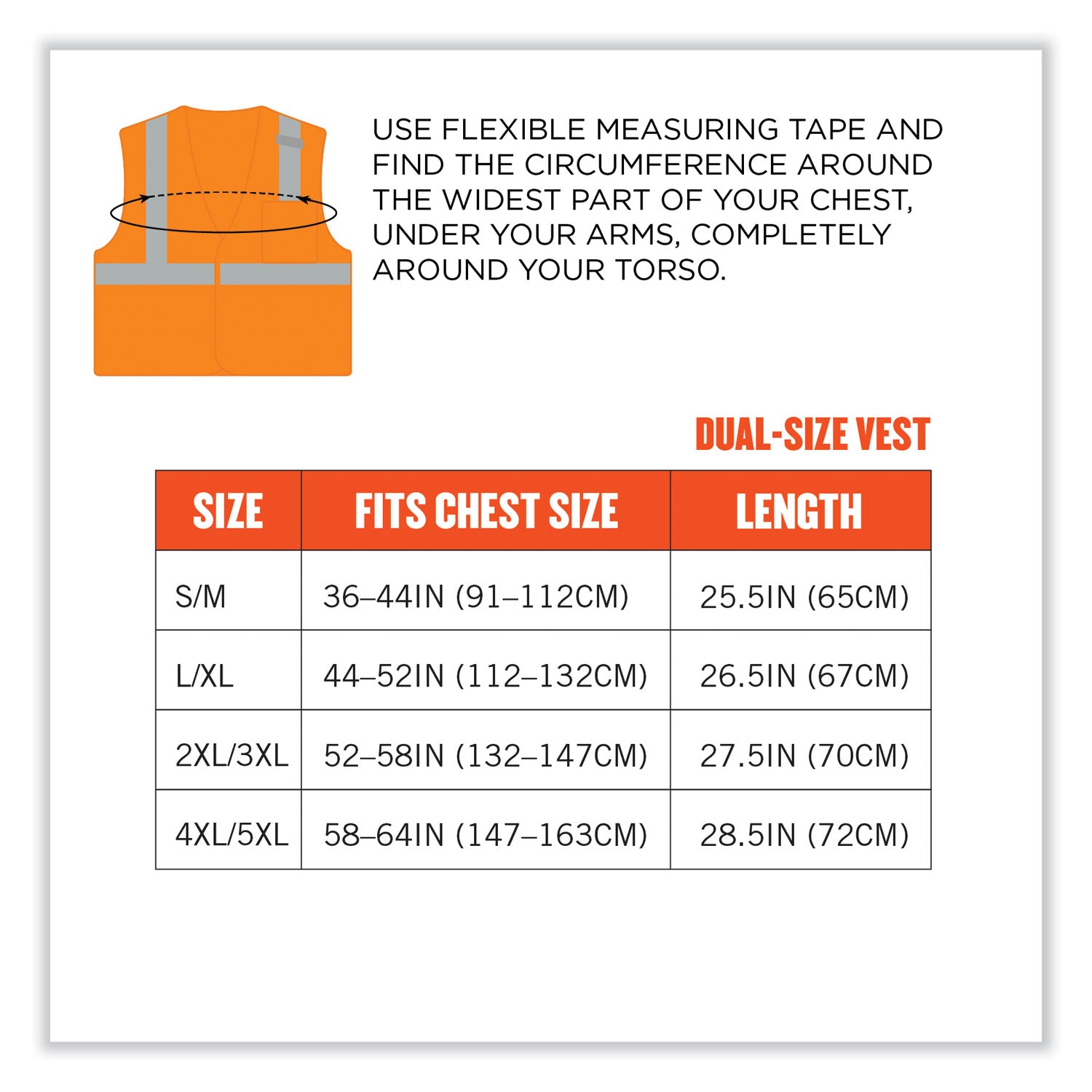 Ergodyne 8210HL Mesh Hi-Vis Safety Vest, Large/Extra Large, Orange, Reflective, Lightweight, Breathable, Hook & Loop Closure, Pocket, Mic Tab, 1 Each