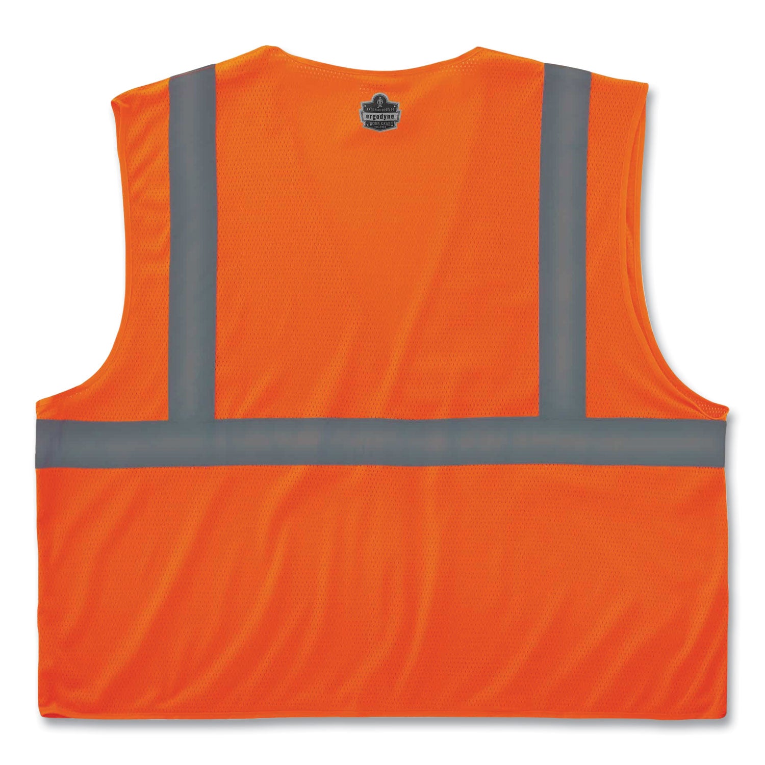 Ergodyne 8210HL Mesh Hi-Vis Safety Vest, Orange, Reflective, Breathable, Lightweight, Hook & Loop Closure, 4X/5X, Polyester Mesh, Mic Tab, Pocket, ANSI/ISEA 107 Class 2, 1 Each
