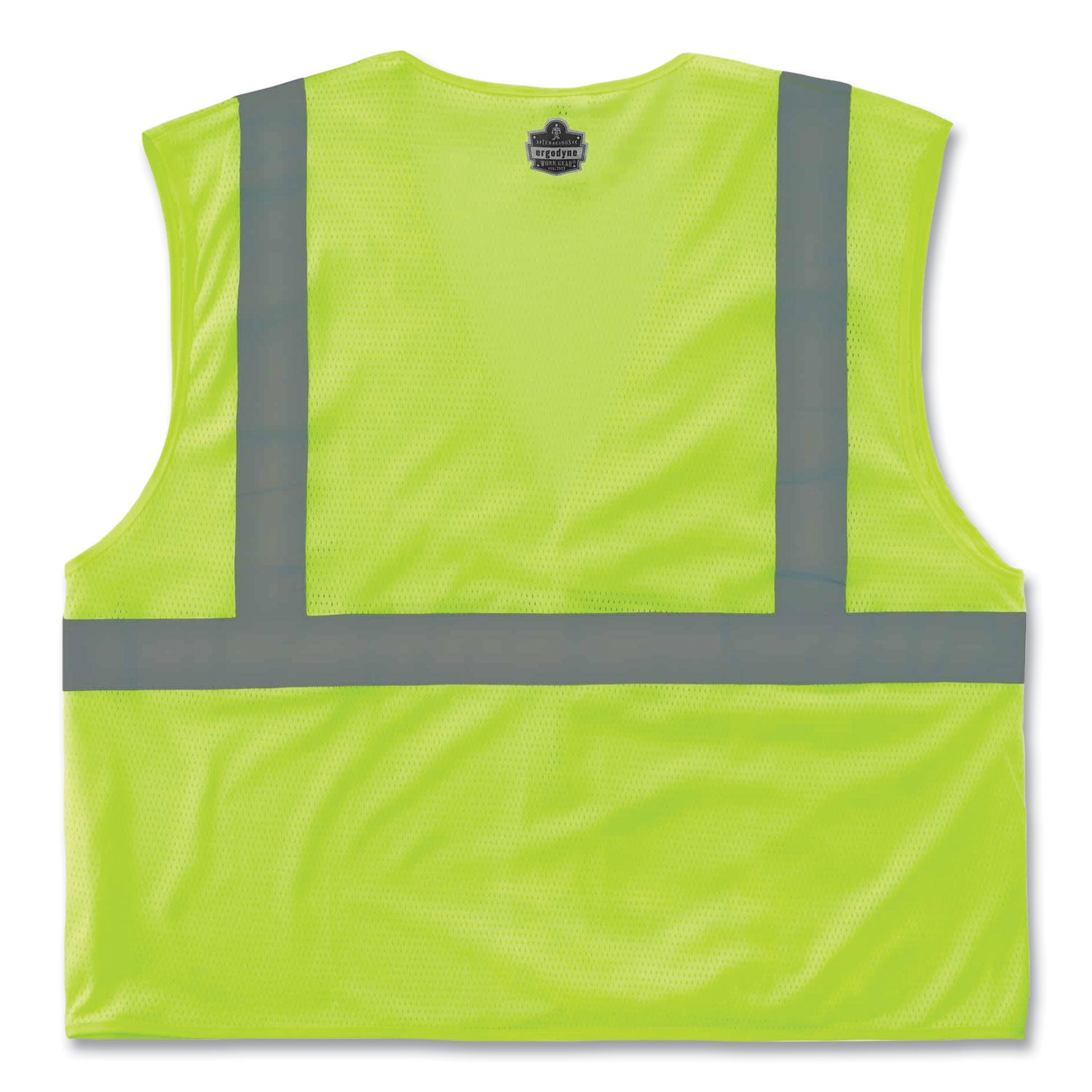 Ergodyne 8210HL Mesh Hi-Vis Safety Vest, Lime, 2X/3X, Reflective, Hook & Loop Closure, Breathable, Lightweight, Pocket, Mic Tab, 1 Each