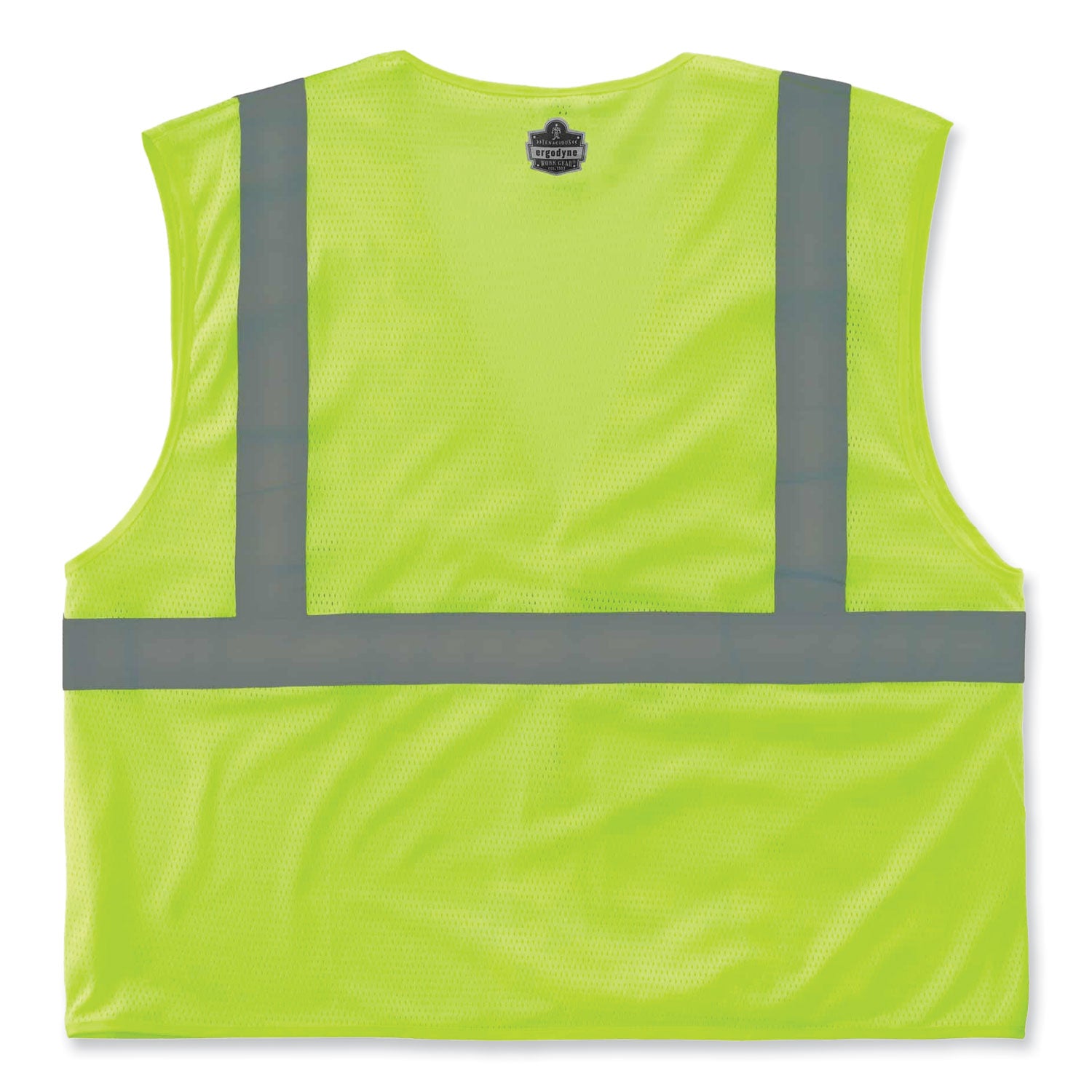 Ergodyne 8210HL Mesh Hi-Vis Safety Vest, Lime, Reflective, Breathable, Lightweight, Pocket, Mic Tab, Hook & Loop Closure, 4XL/5XL, 1 Each