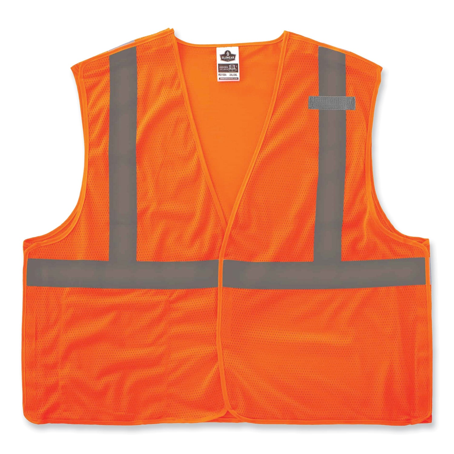 Ergodyne 8215BA Breakaway Mesh Vest - Recommended for: Construction, Emergency, Warehouse, Baggage Handling - Extra Small - Hook & Loop Closure - Polyester Mesh - Orange - High Visibility, Machine Washable, Breathable, Lightweight, Pocket - 1 Each