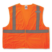 Ergodyne 8215BA Breakaway Mesh Vest - Recommended for: Construction, Emergency, Warehouse, Baggage Handling - Extra Small - Hook & Loop Closure - Polyester Mesh - Orange - High Visibility, Machine Washable, Breathable, Lightweight, Pocket - 1 Each