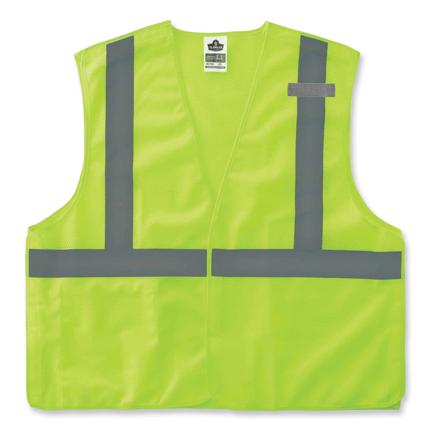 Ergodyne 8215BA Breakaway Mesh Vest - Recommended for: Construction, Emergency, Warehouse, Baggage Handling - Extra Small - Hook & Loop Closure - Polyester Mesh - Lime - High Visibility, Machine Washable, Breathable, Lightweight, Pocket - 1 Each